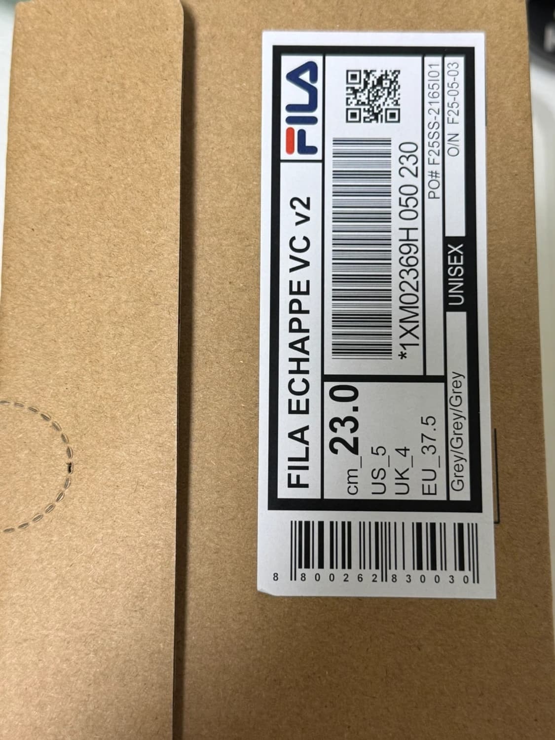 휠라 에샤페 벨크로 그레이 230 1회 착용 상품이미지9