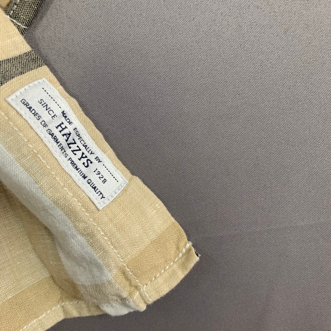 L 헤지스 슬림핏 린넨 체크 셔츠 상품이미지4