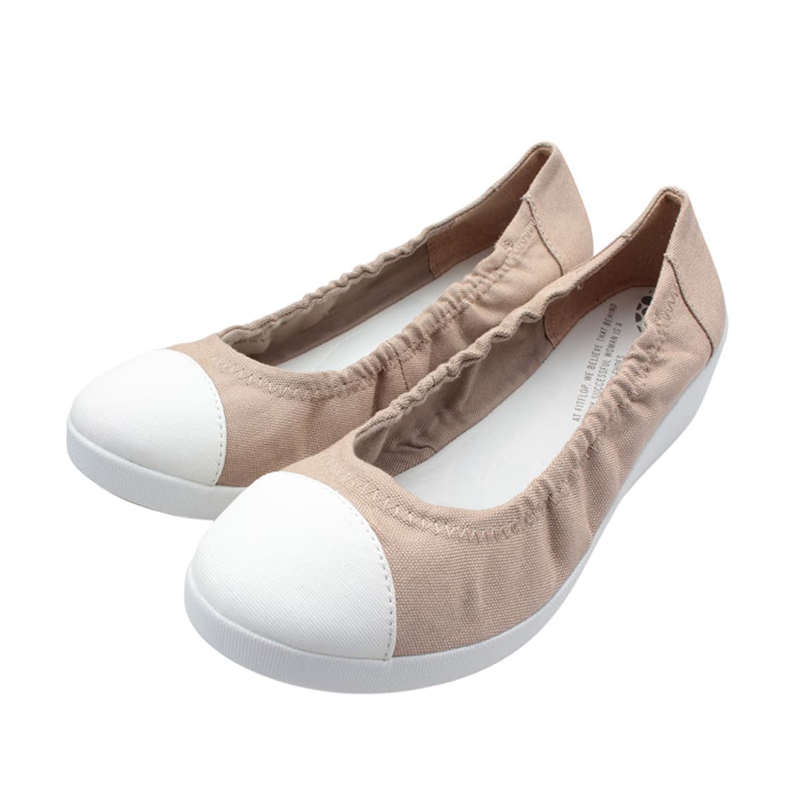 핏플랍 베이지 투톤 밴딩 플랫 슈즈 225 상품이미지1