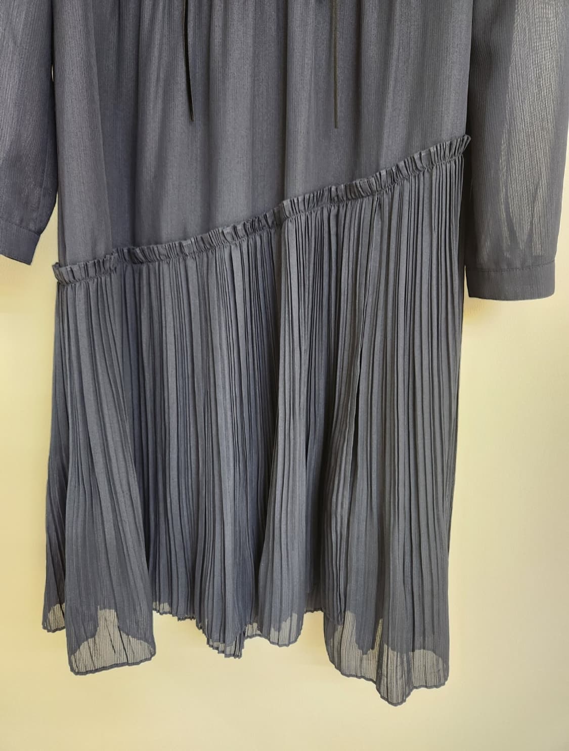 SJSJ 러플 플리츠 미디 원피스 상품이미지7