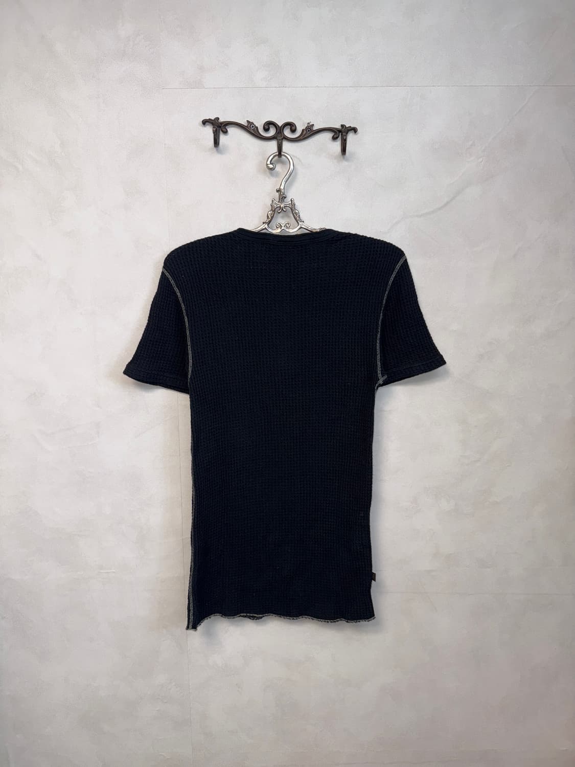 Alpha Industries black waffle slim 반팔티 상품이미지6