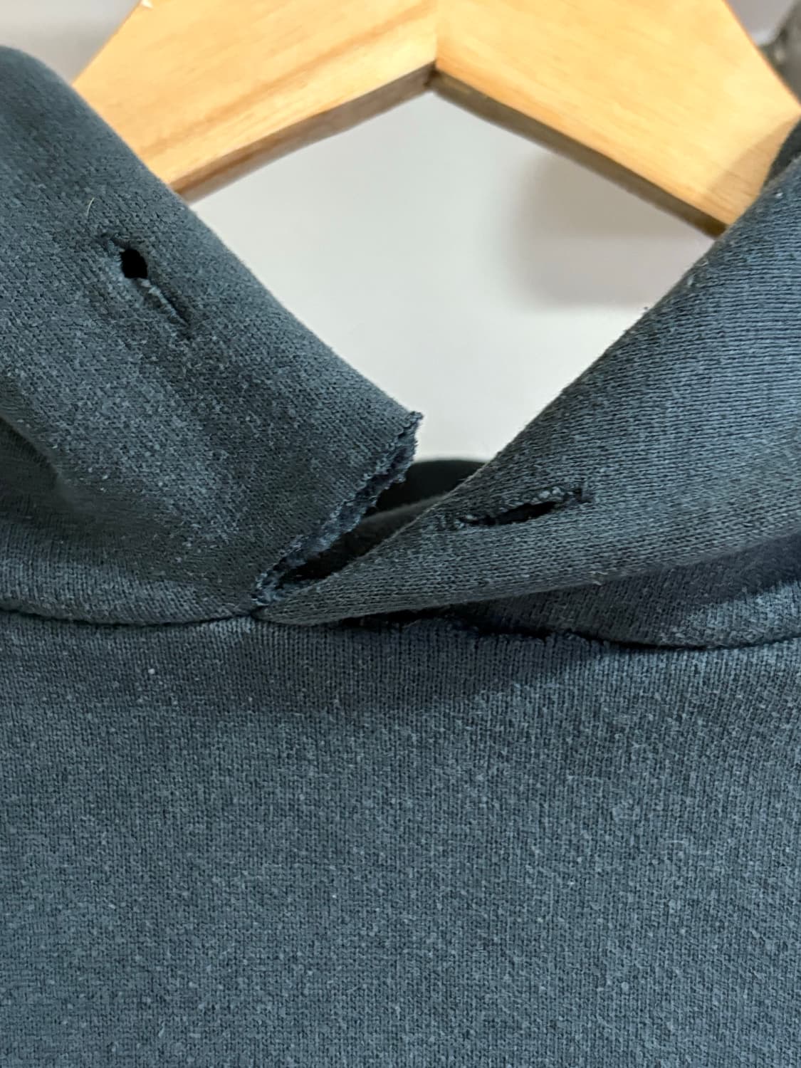 90s usa 러셀 후드 틸 블랙 상품이미지5