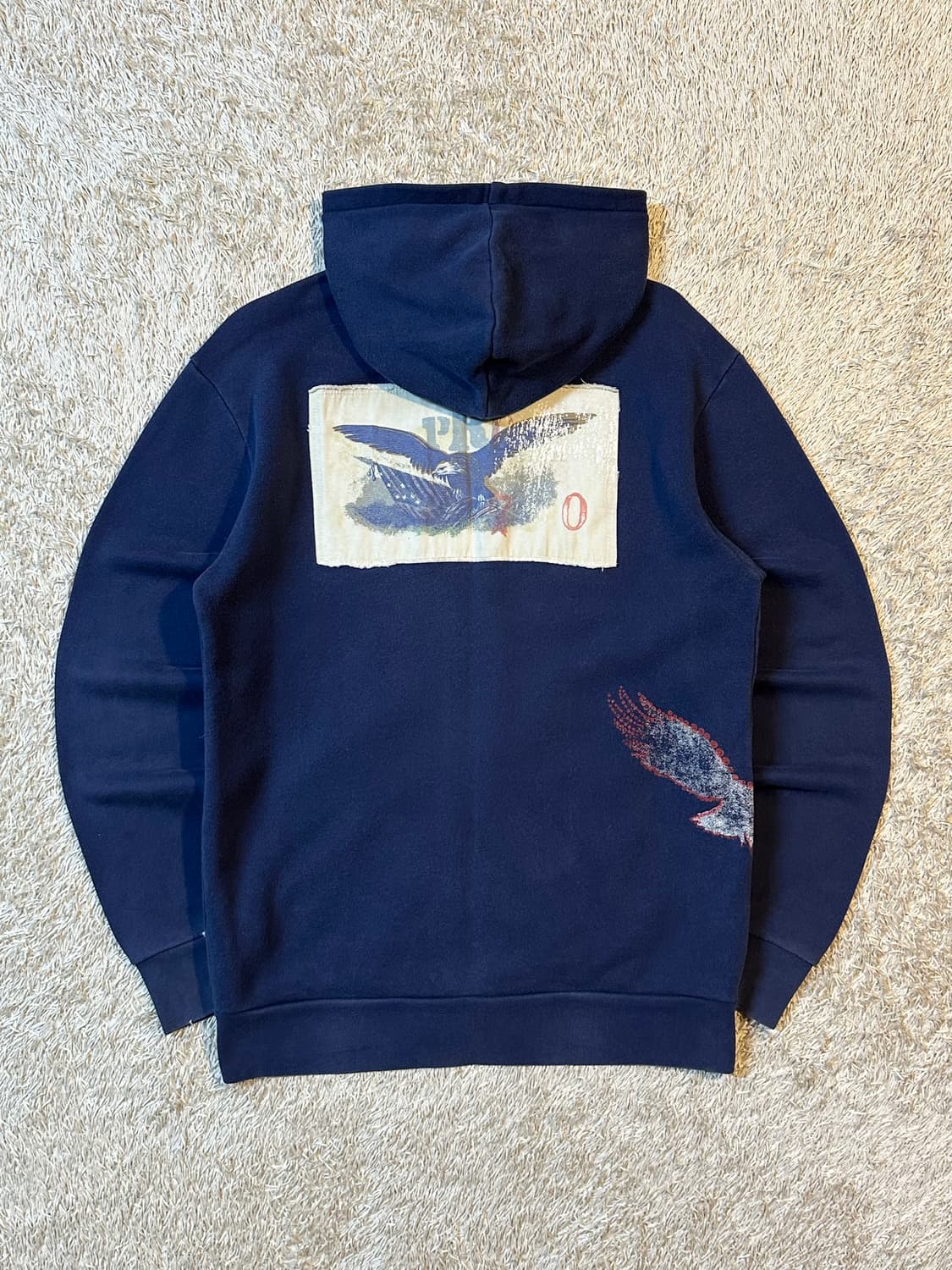 희귀) 00's 폴로 랄프로렌 이글 후드집업 네이비 상품이미지4