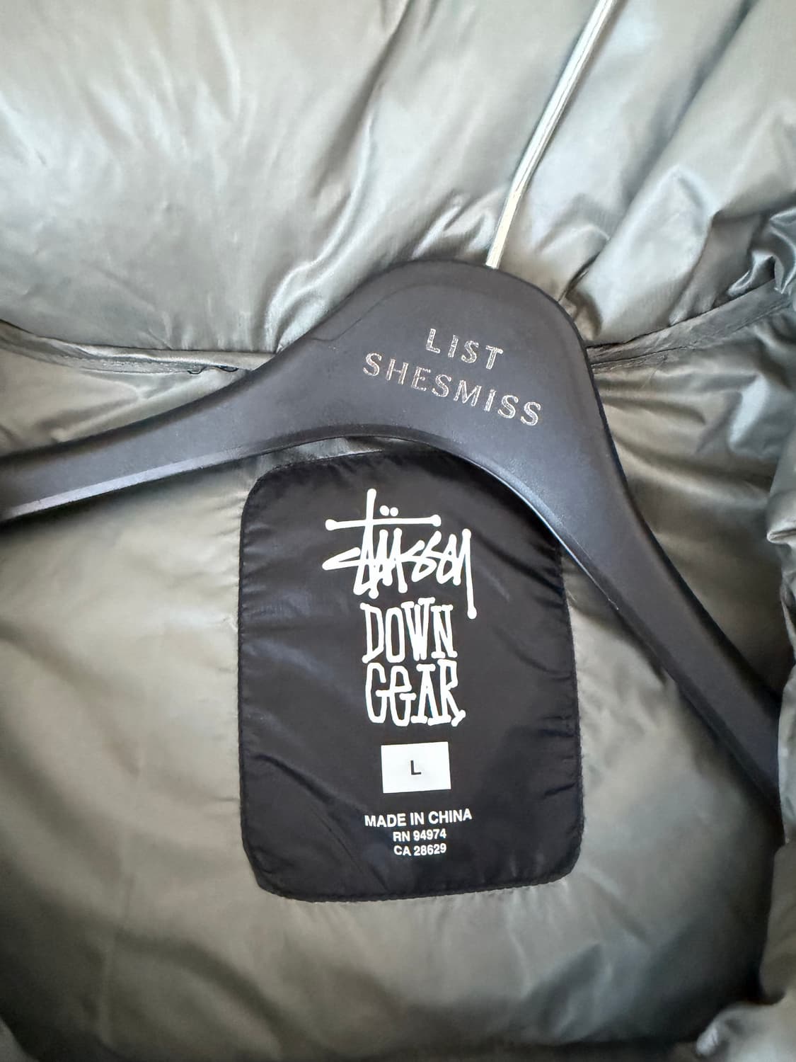 스투시 다운 파카 마이크로 립스탑 팬텀 블랙 L 상품이미지4