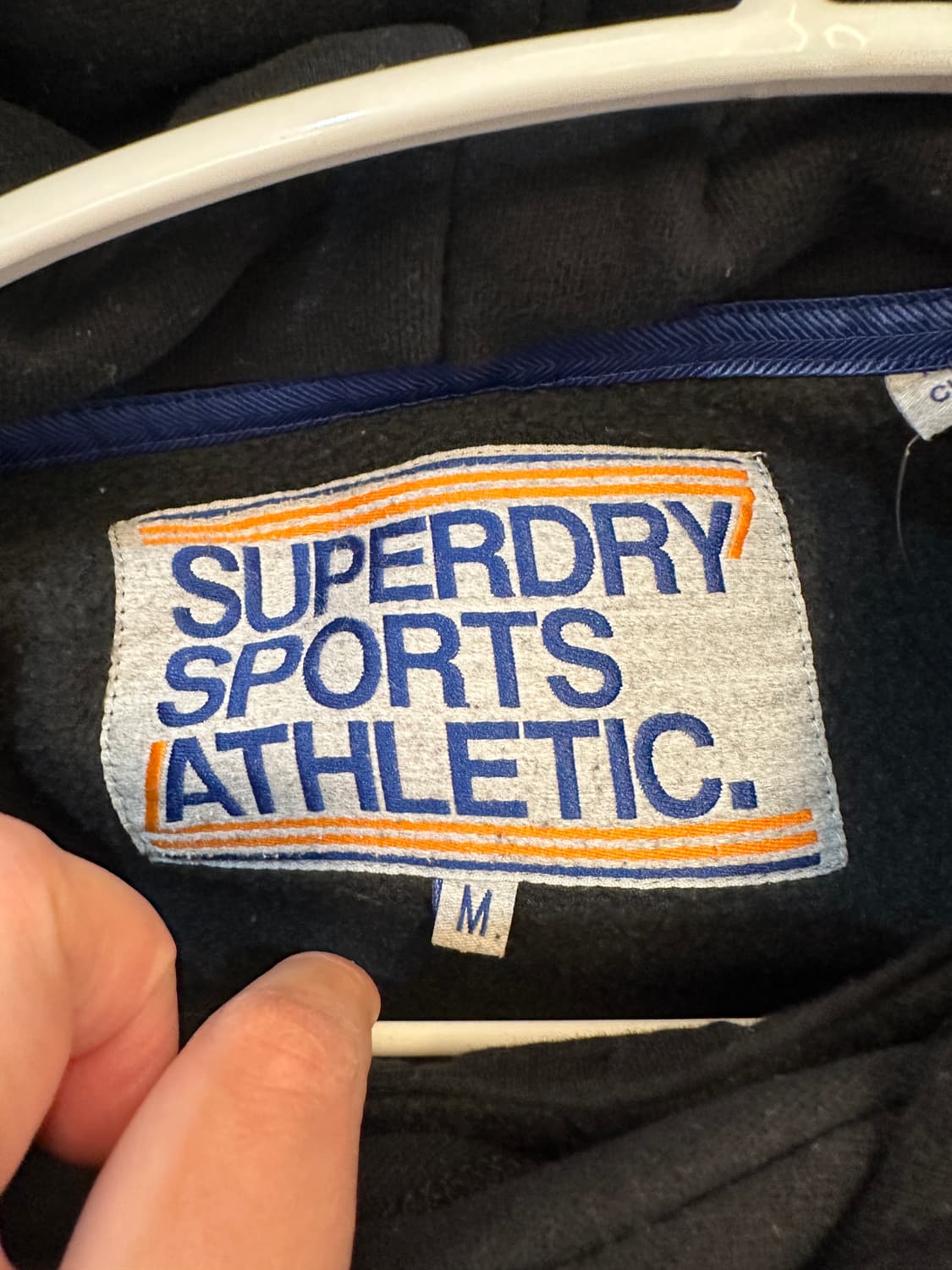 M) 수퍼드라이 블랙 기모 후드티 상품이미지3