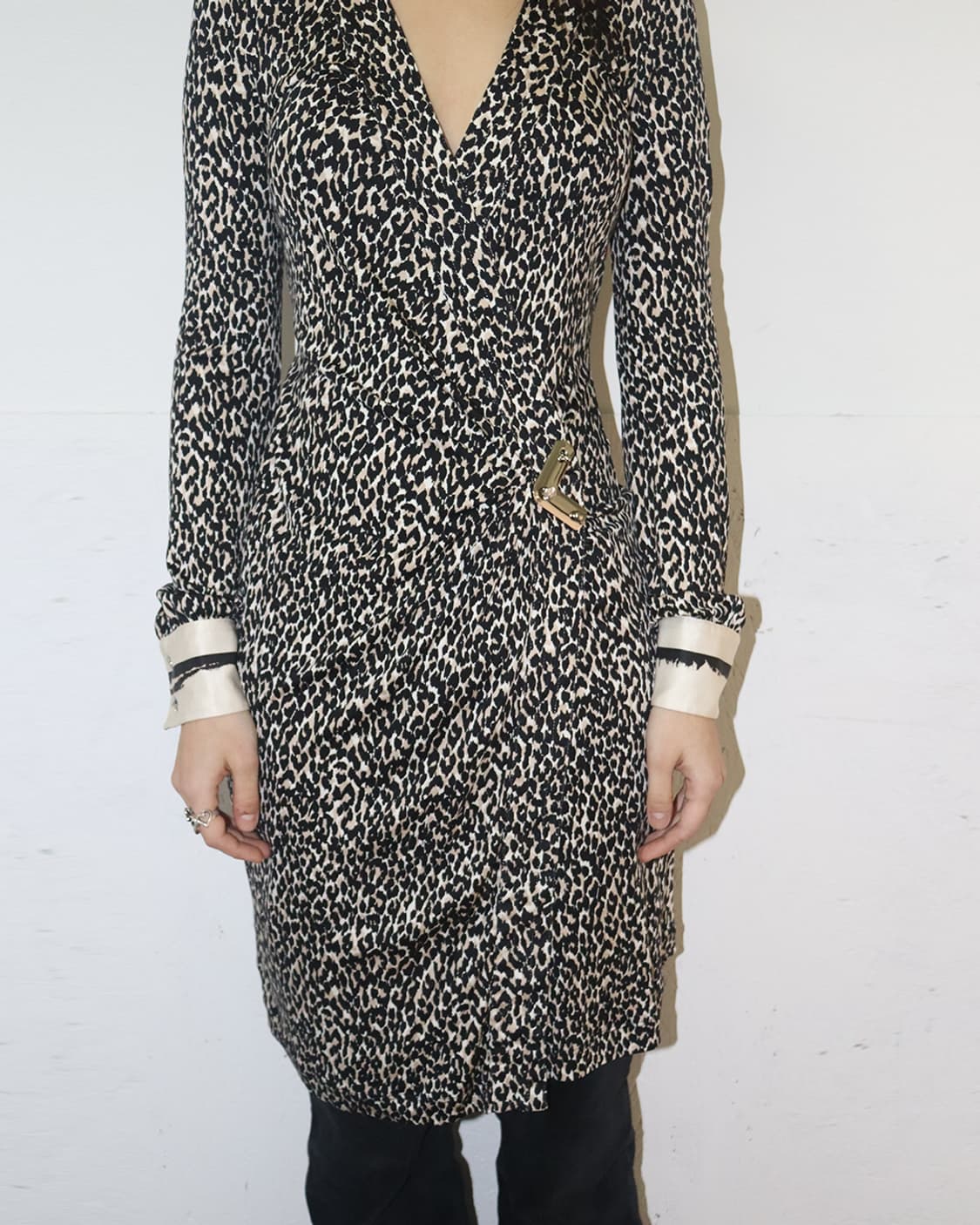 로베르토 카발리 버클 디테일 레오파드 프린트 드레스 상품이미지3