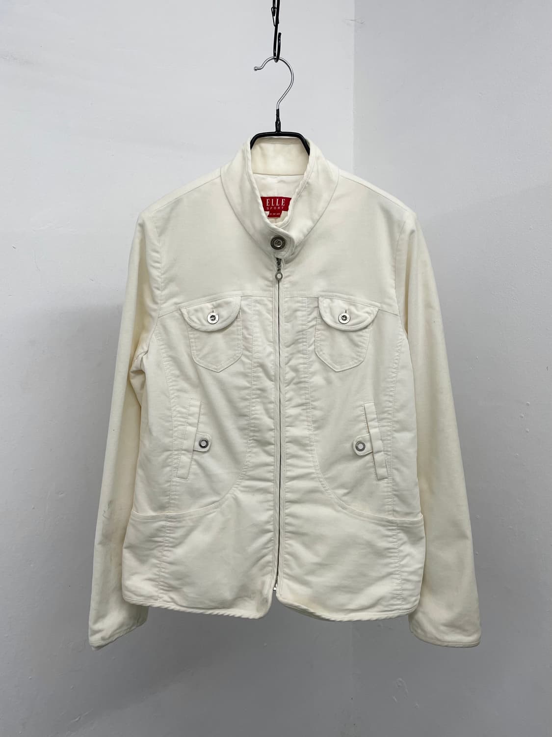 엘르 화이트 포켓 코듀로이 자켓 상품이미지6