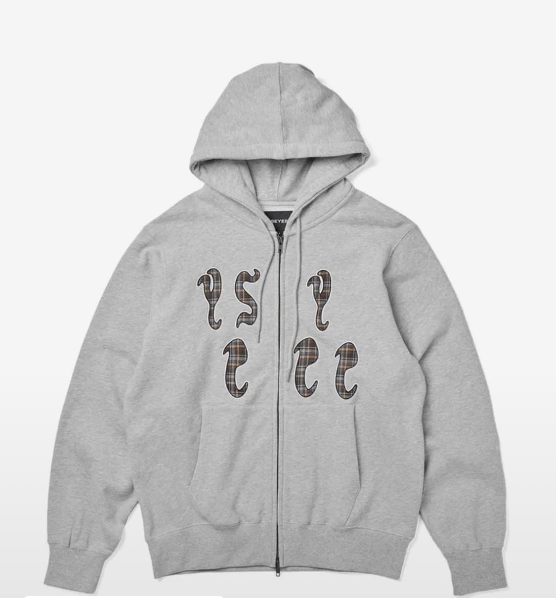 Y.E.S Bully Check Zip-up Hoodie Grey 상품이미지1