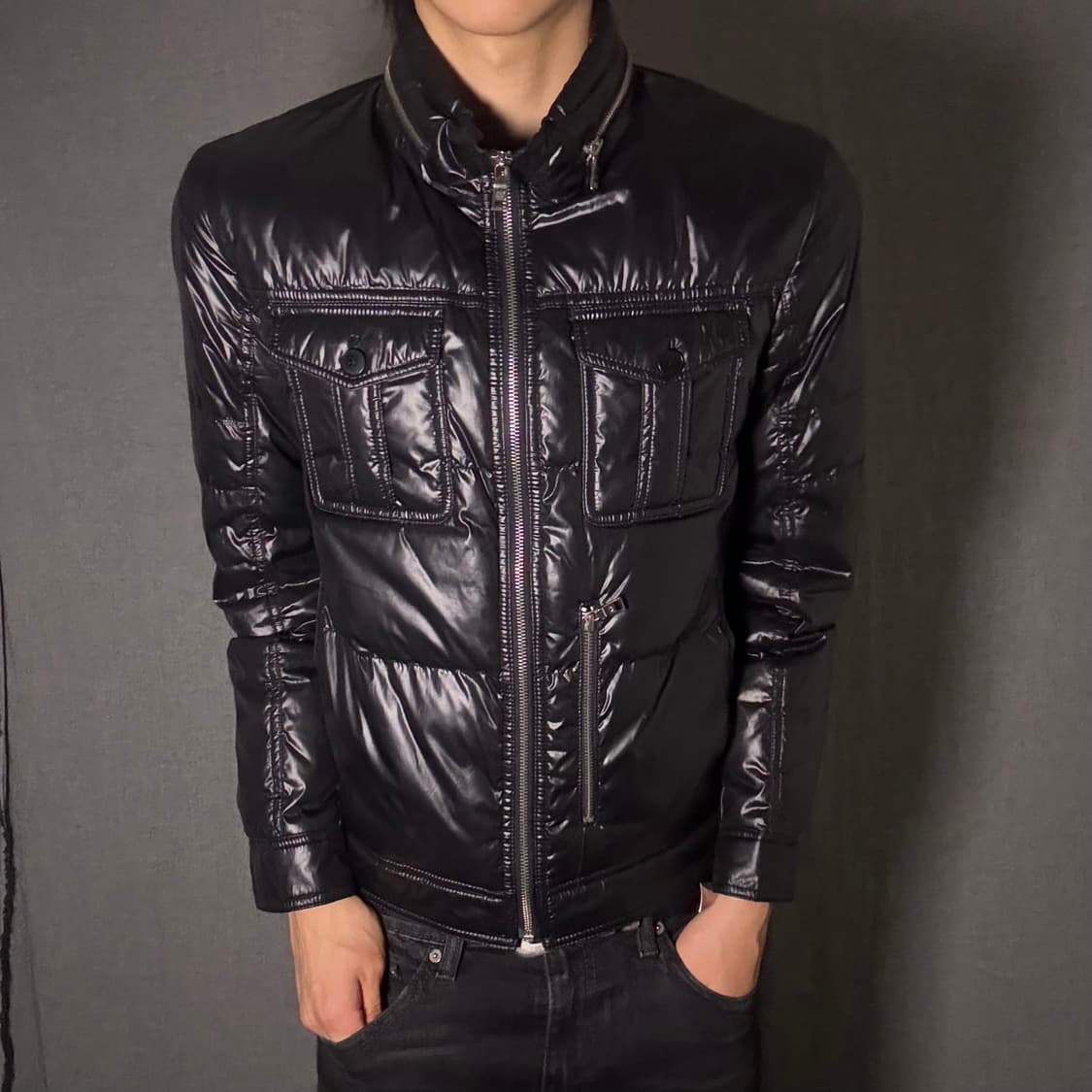 y2k 유광 패딩 자켓 상품이미지1