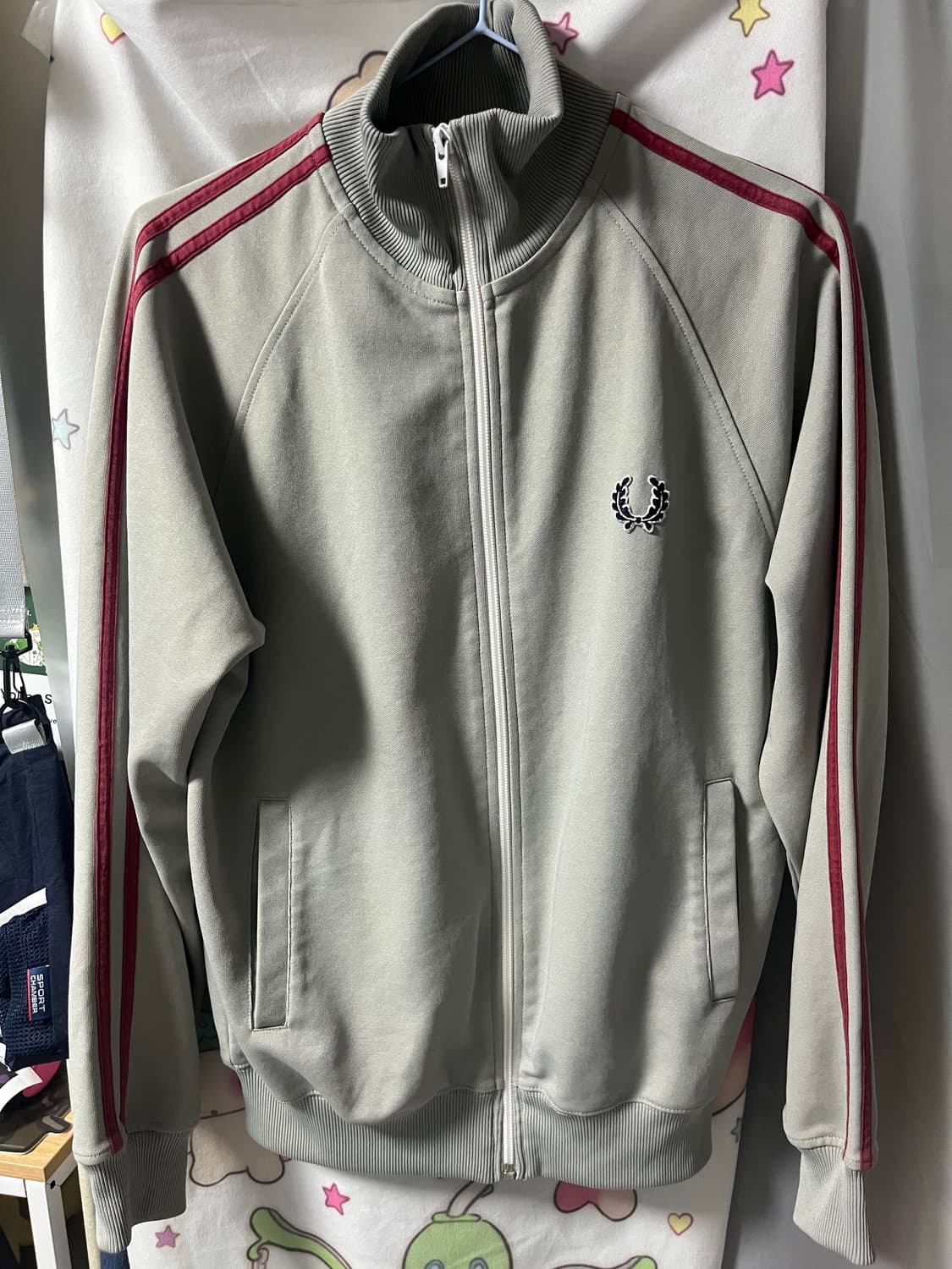 프레드페리 져지 트랙탑 그레이 S 상품이미지1