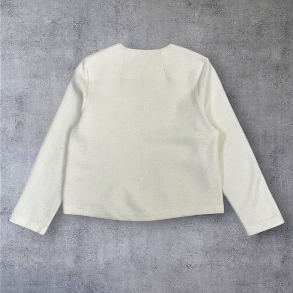 코스 COS 아이보리 버튼 디테일 보일드 울 스웨트 셔츠 S 상품이미지8