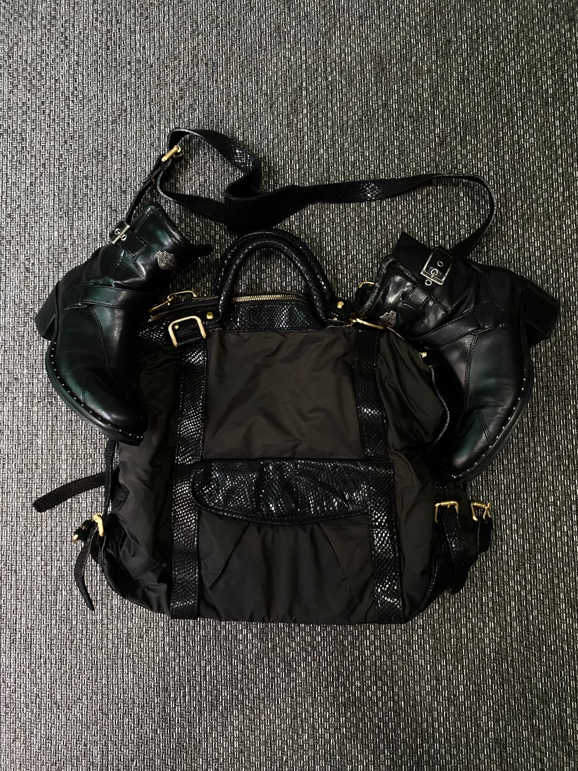 KUHO] Python Detail Black Buckle VKei 상품이미지1