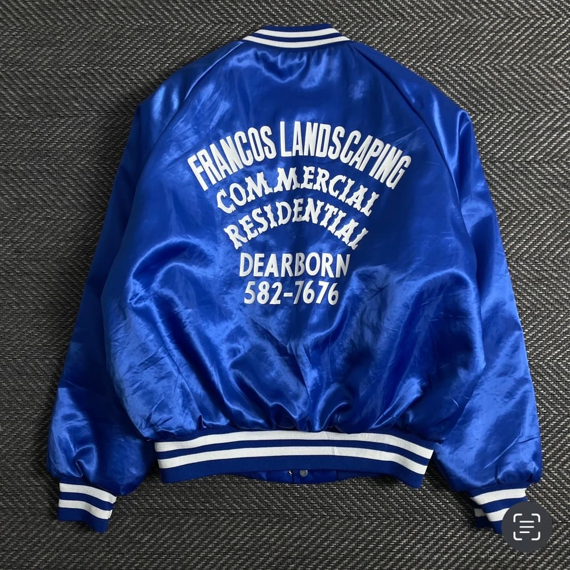 USA 빈티지 레터링 올드스쿨 새틴 바시티 자켓o 4210 상품이미지2