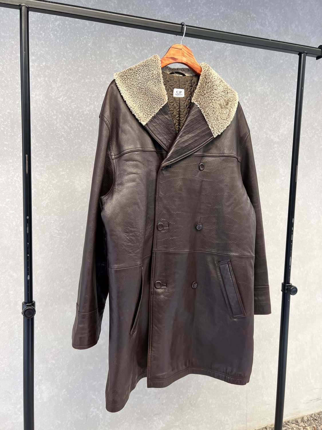 2000s C.P.COMPANY SHEEPSKIN 올드씨피컴퍼니 가죽코트 상품이미지6