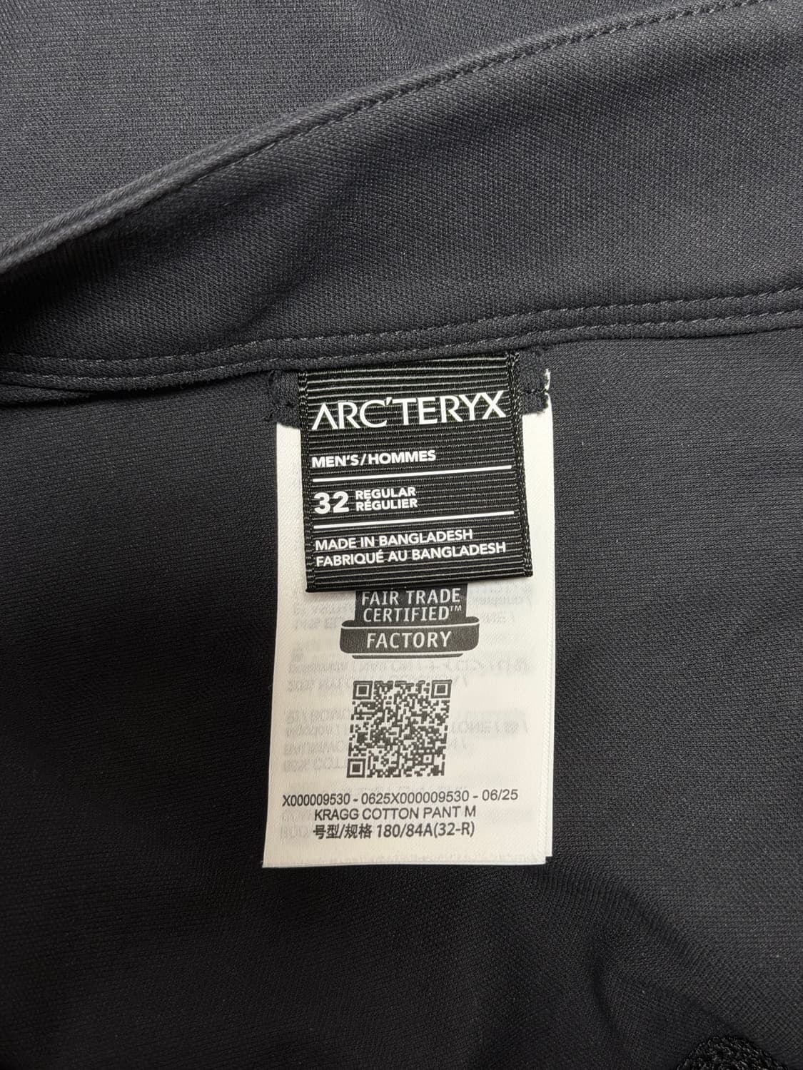 25FW 아크테릭스 크래그 코튼 팬츠 32 블랙 상품이미지6