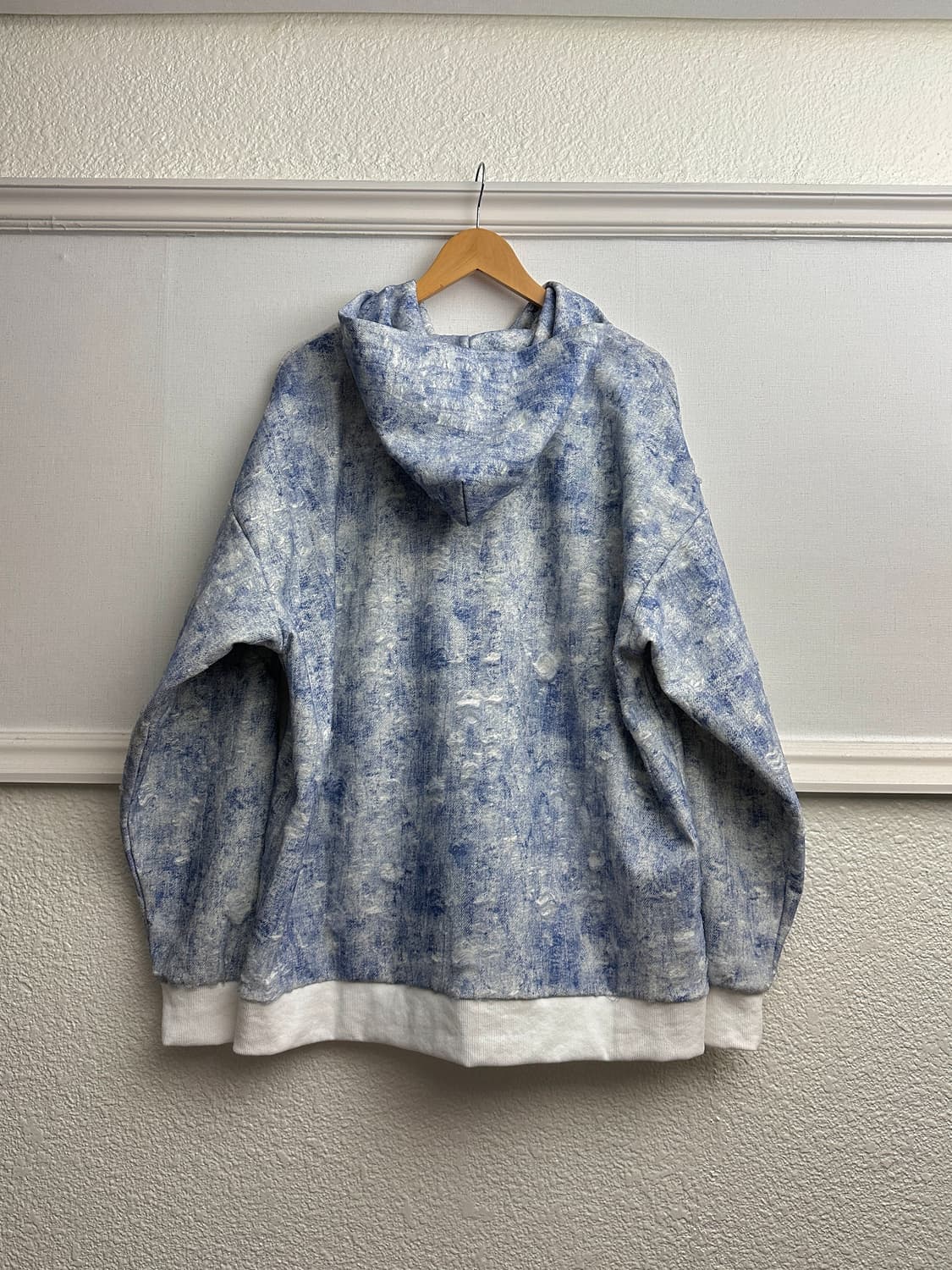 Vancarhell 스파클링 디스트레스 후드 집업 상품이미지8