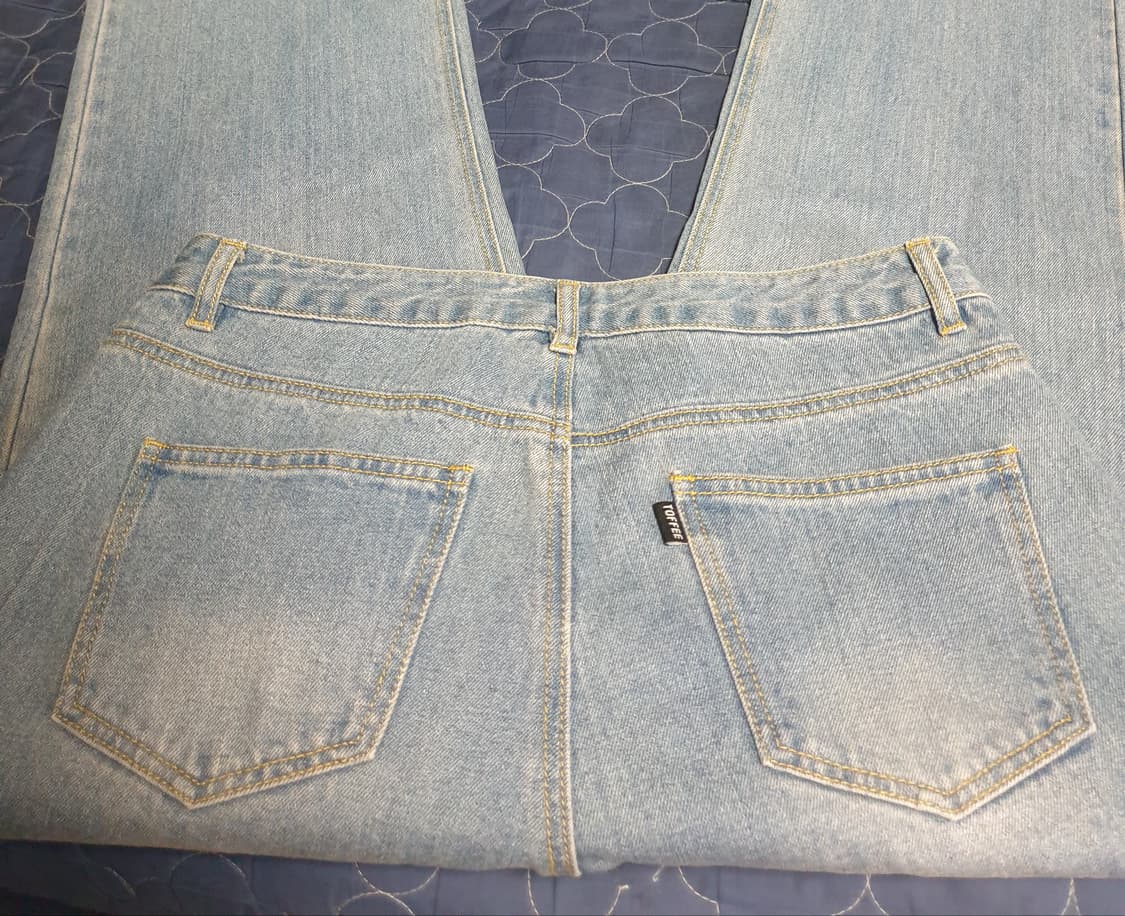 (새상품) 토피 워싱 와이드핏 데님팬츠 (XL) 상품이미지4