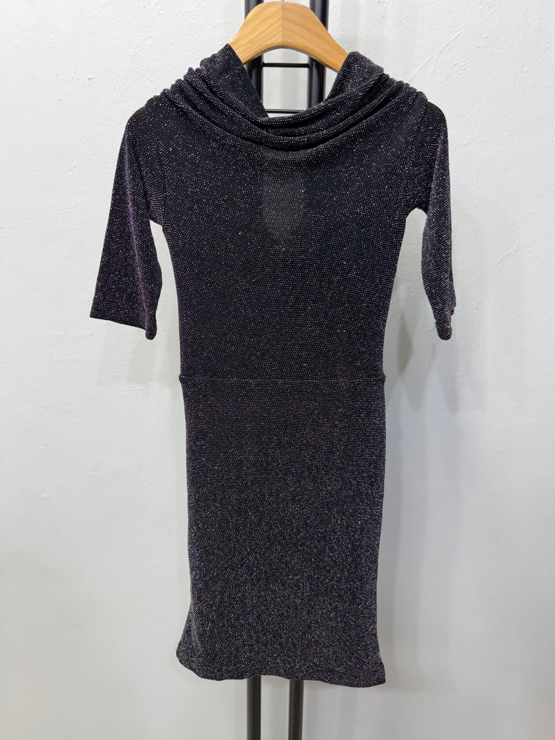 정품) maje 마쥬 블랙 반짝이 미니 원피스 1 상품이미지5