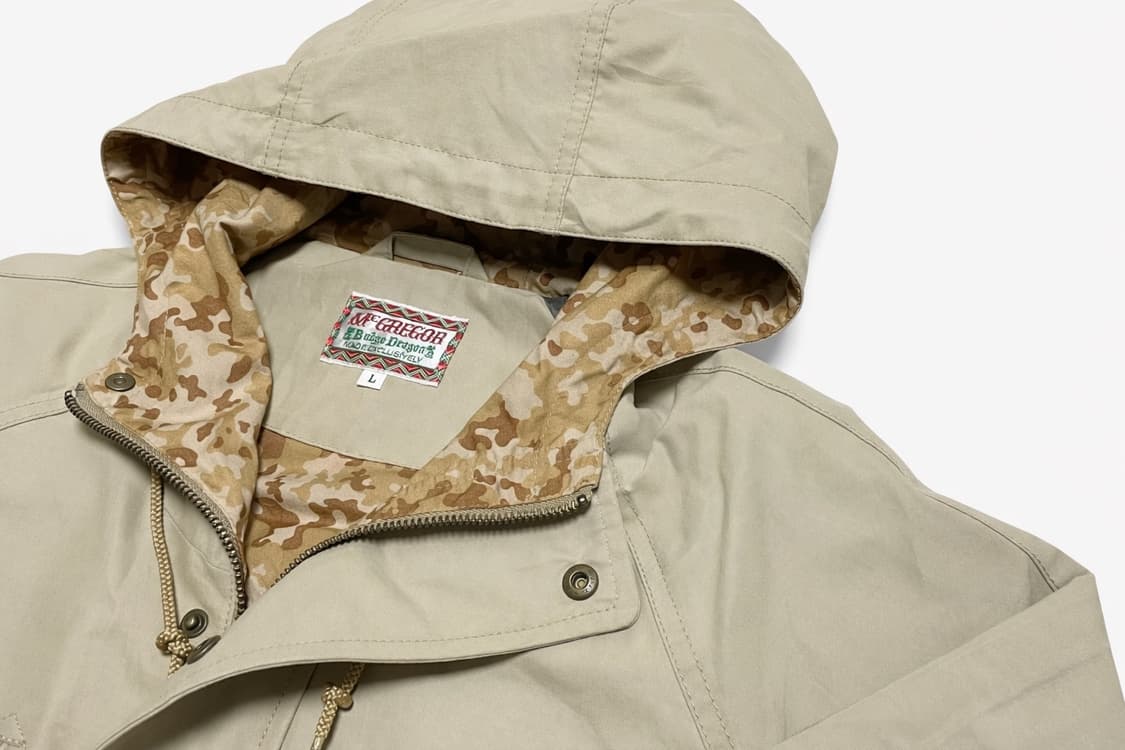 JPN 90s~20s McGREGOR 밀리터리 데저트 카모 후드 파카 L 상품이미지5