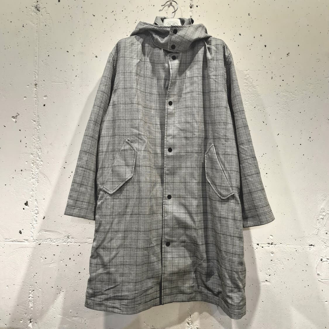 앤듀 체크 후드 사파리 코트 점퍼 XL~ 상품이미지2