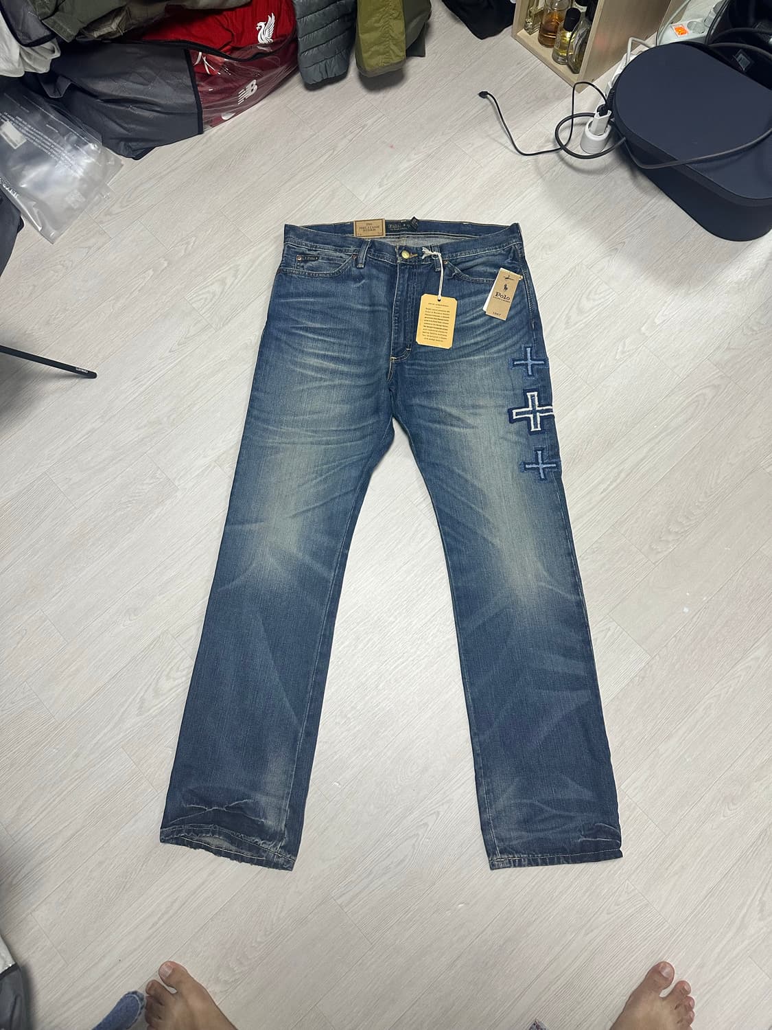 [새상품] 폴로랄프로렌 나이오미 글래시스 임브로이더 데님 34x34 상품이미지2