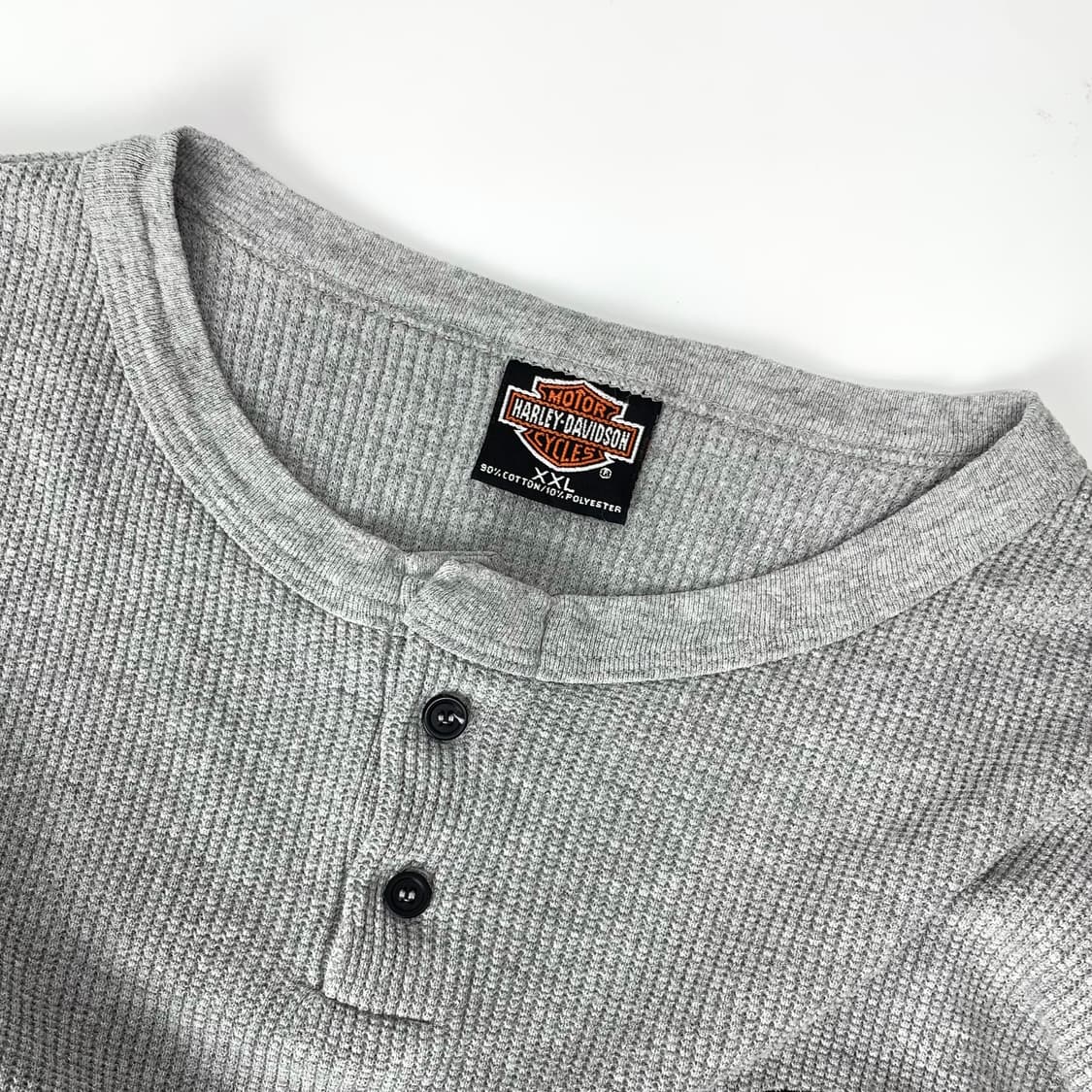 00s usa 할리 데이비슨 헨리넥 와플 롱슬리브 상품이미지5