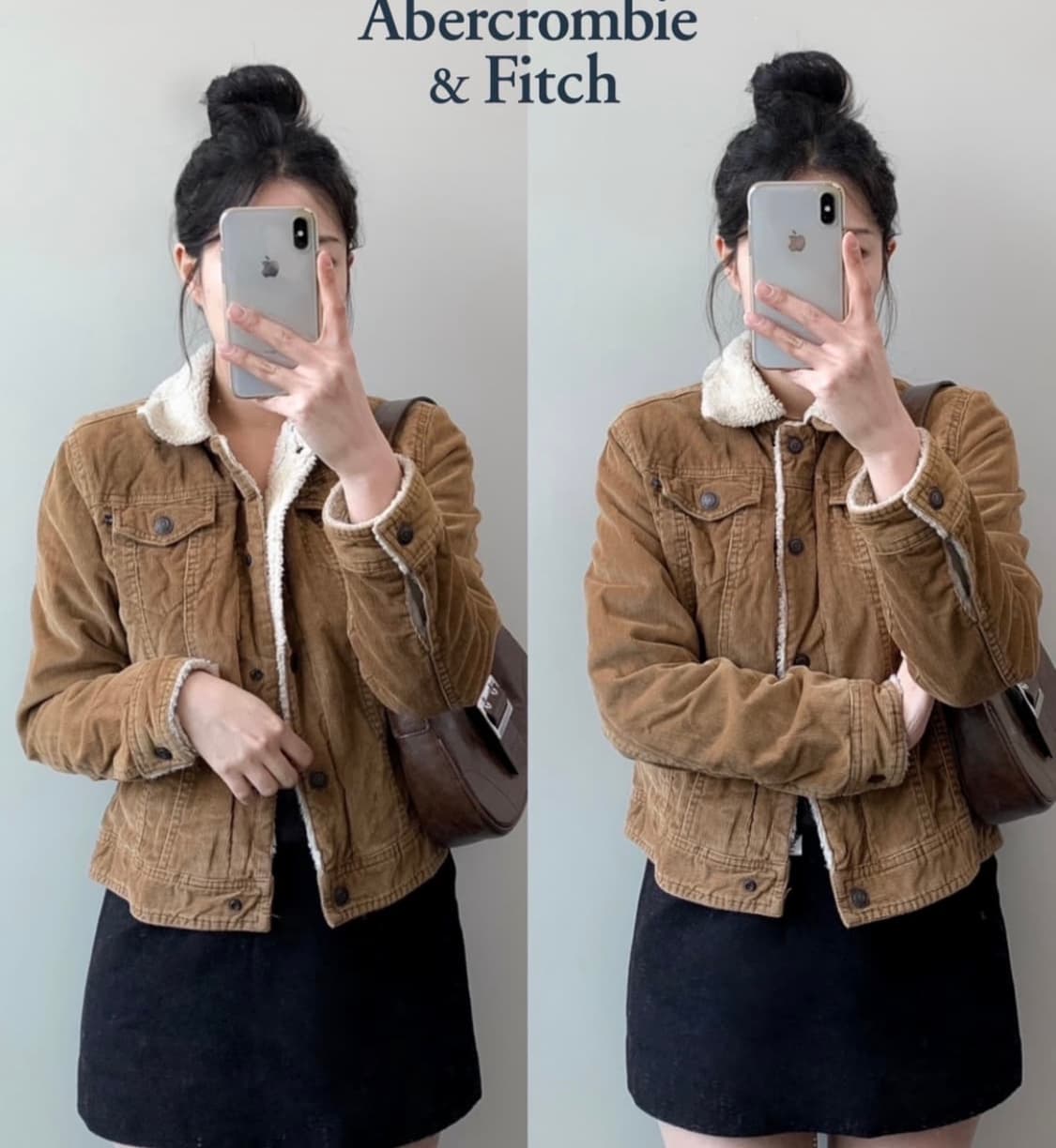 [S]아베크롬비 코듀로이 퍼 자켓/브라운 상품이미지2