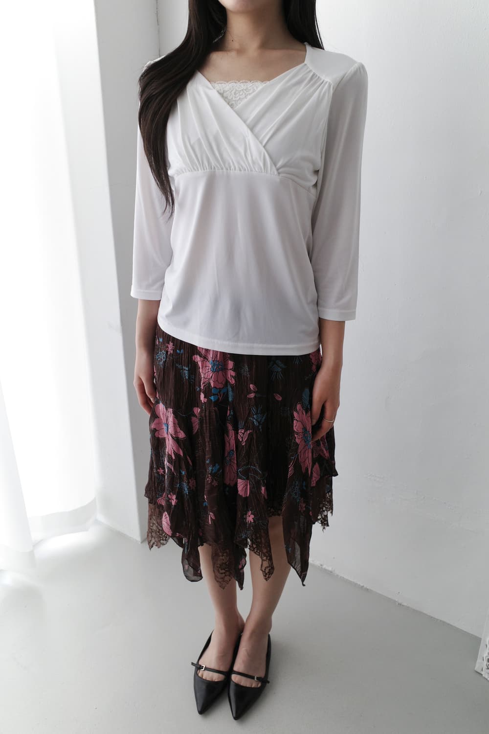 flower pearl skirt 상품이미지4