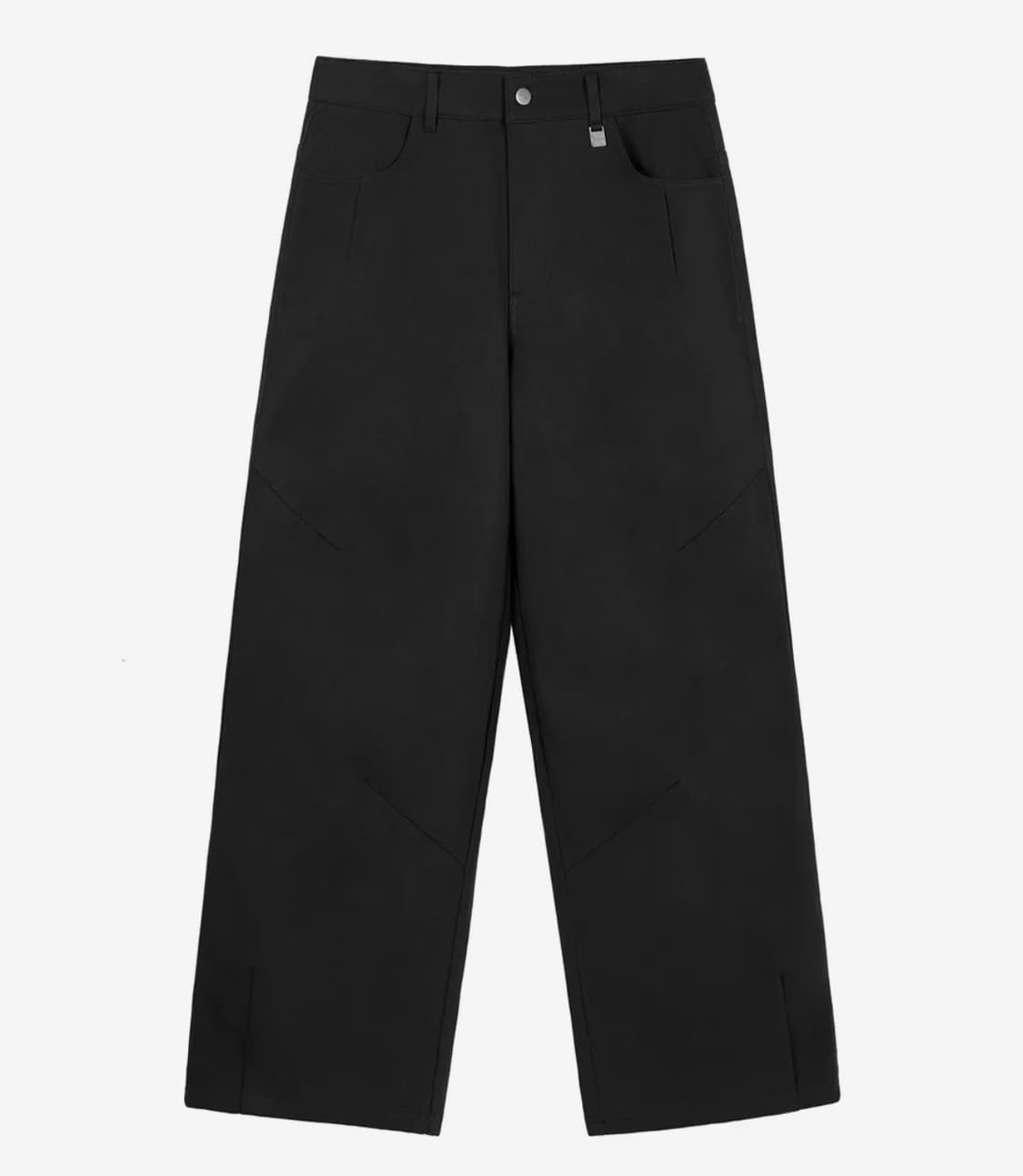 Eyelet R Pocket curved pants - black 상품이미지3