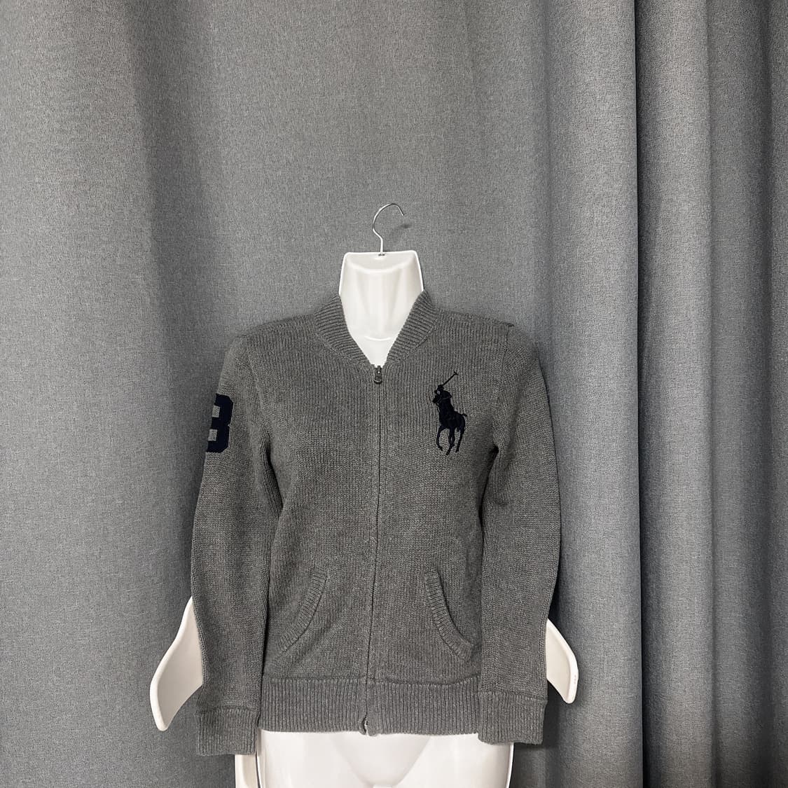 폴로 랄프로렌 차콜 니트집업 상품이미지1