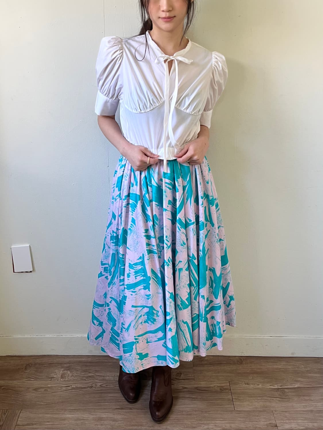 DoUBLESTANDARD 화이트 숏 셔츠 상품이미지6