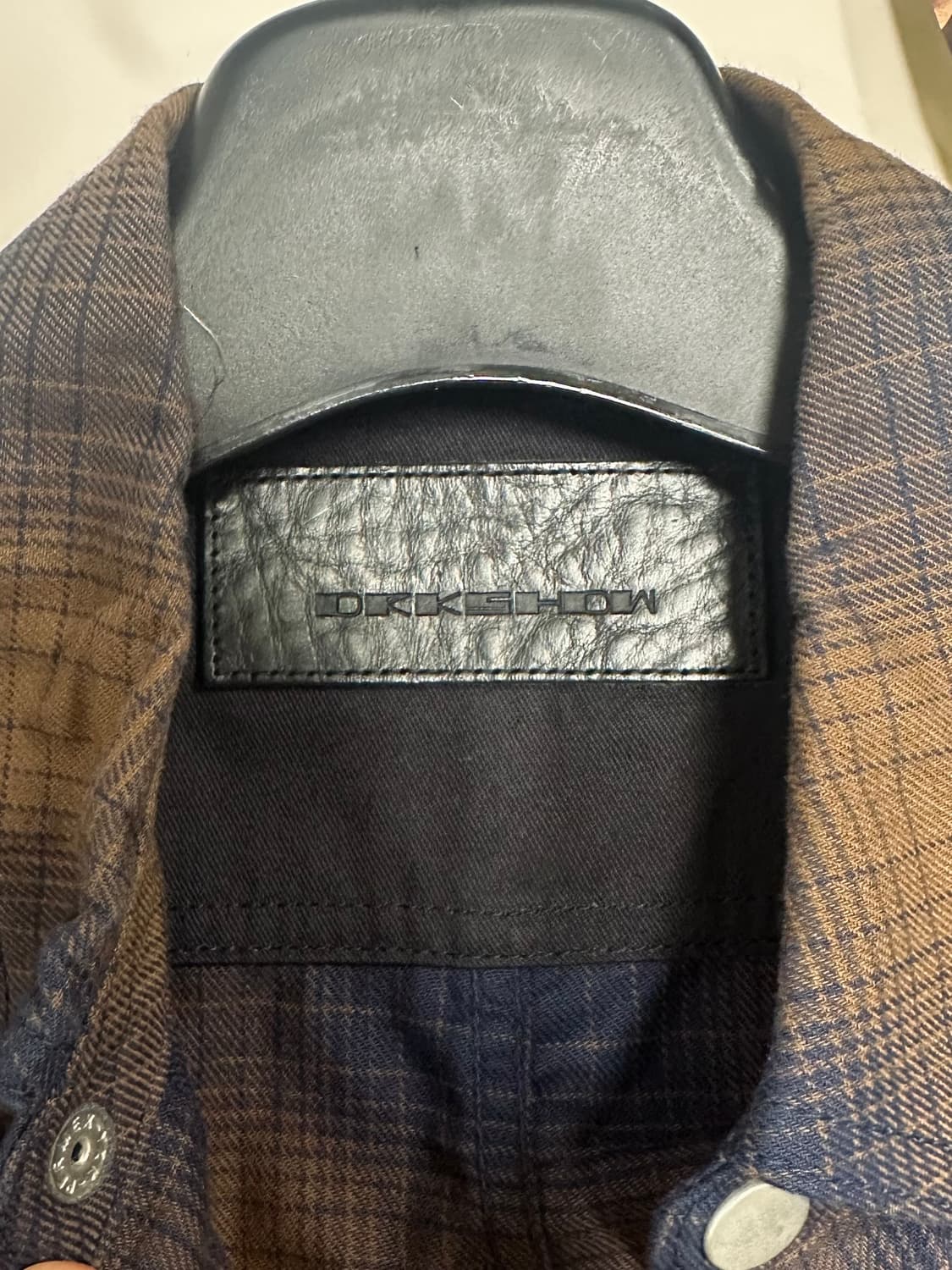 릭오웬스 다크쉐도우 인디고 체크셔츠 상품이미지4