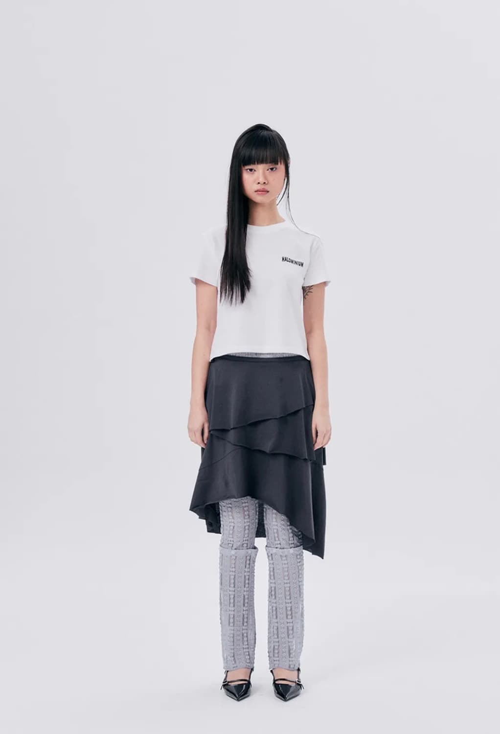 할로미늄 레이스 레깅스 아이보리  상품이미지2