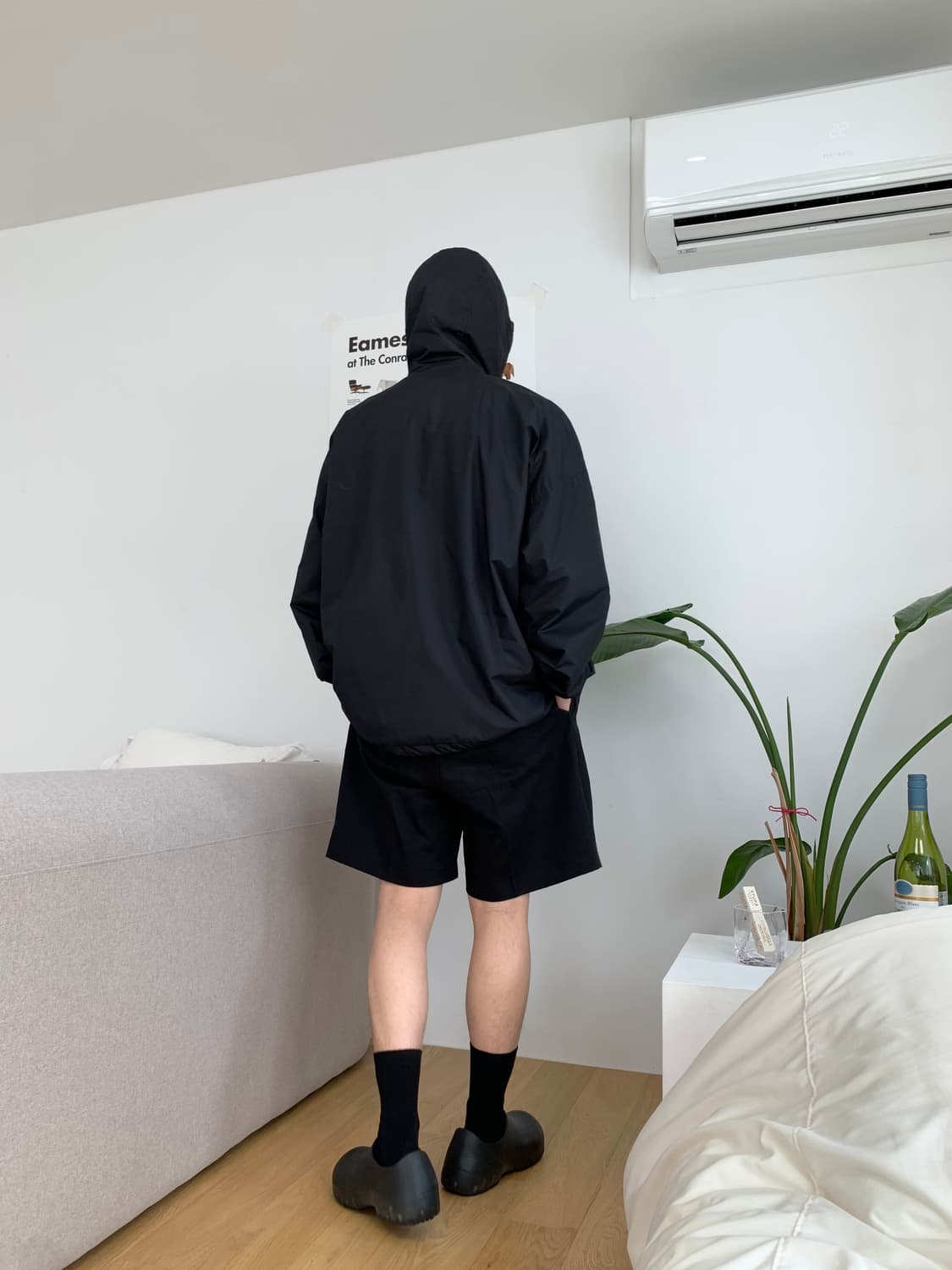 핀턱 반바지 블랙 (유니섹스) 상품이미지4