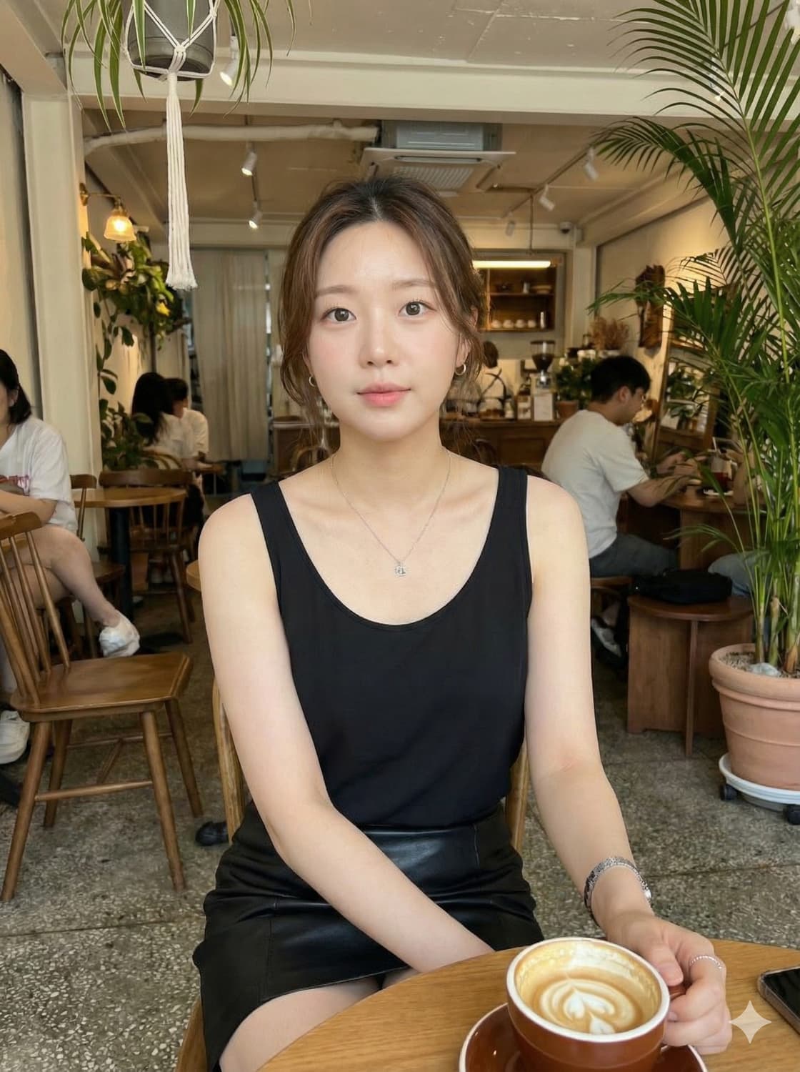 아르마니 꼴레지오니 실크 혼방 슬리브리스 탑 상품이미지1