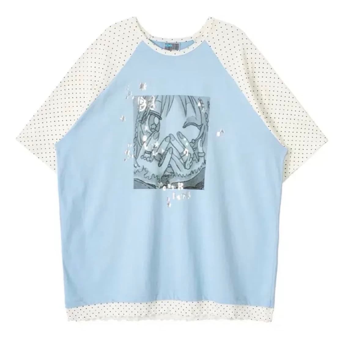 유쓰배쓰 YB x Oliwa Oversized Dot Raglan 상품이미지1