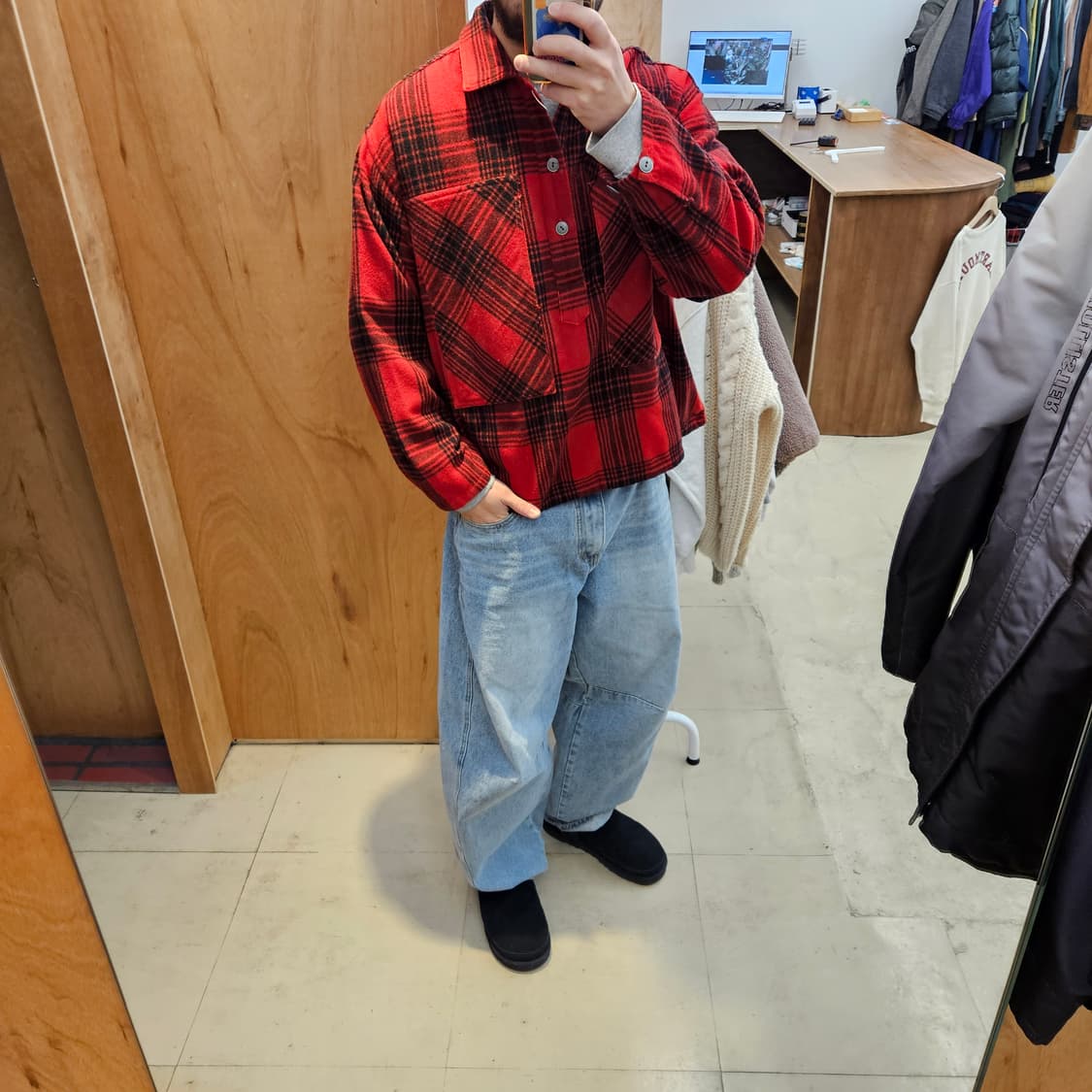 STUBBORN PHERROW'S 페로우즈 울 풀오버 셔츠 유니온메이드 상품이미지5