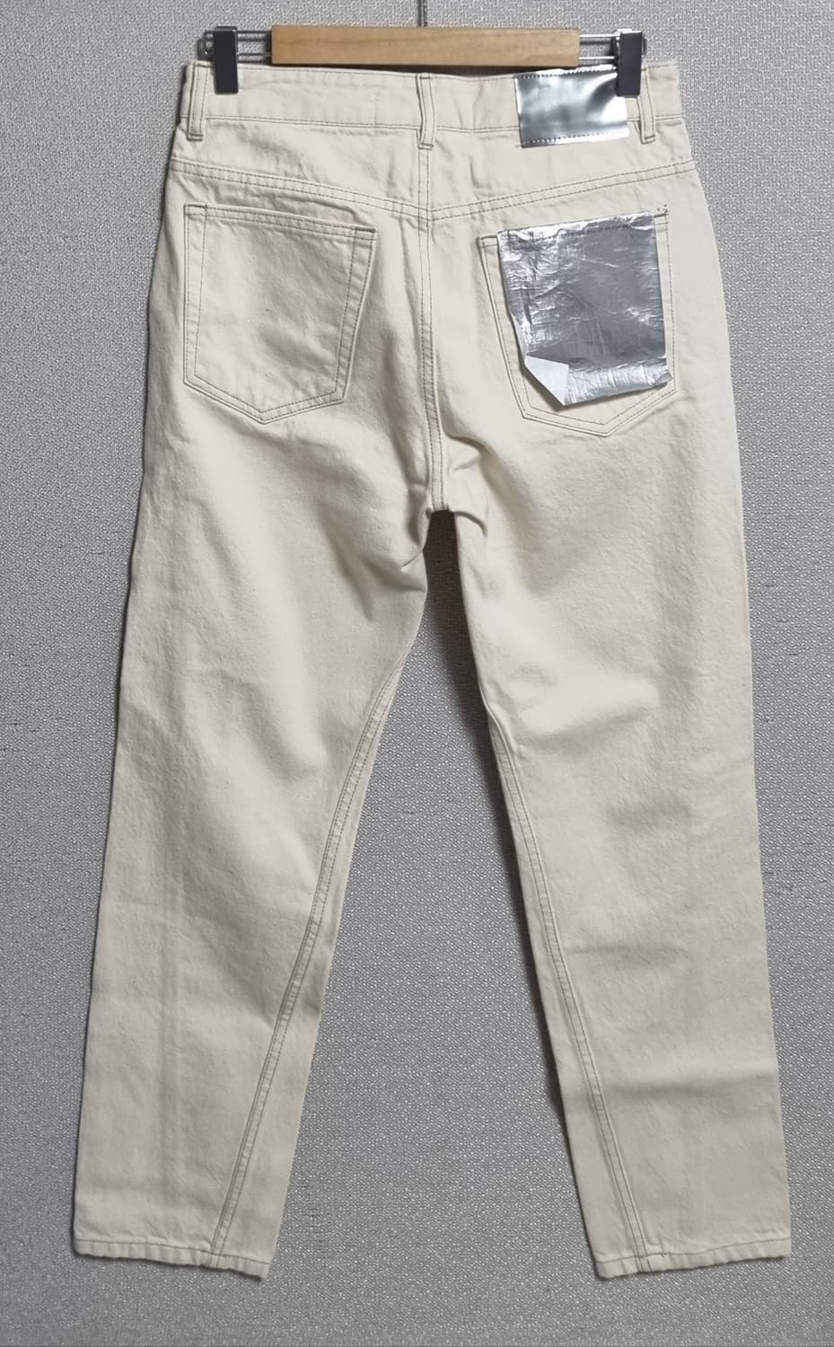 새상품) XS ) 벨리에 코튼100% 아이보리 팬츠 상품이미지2