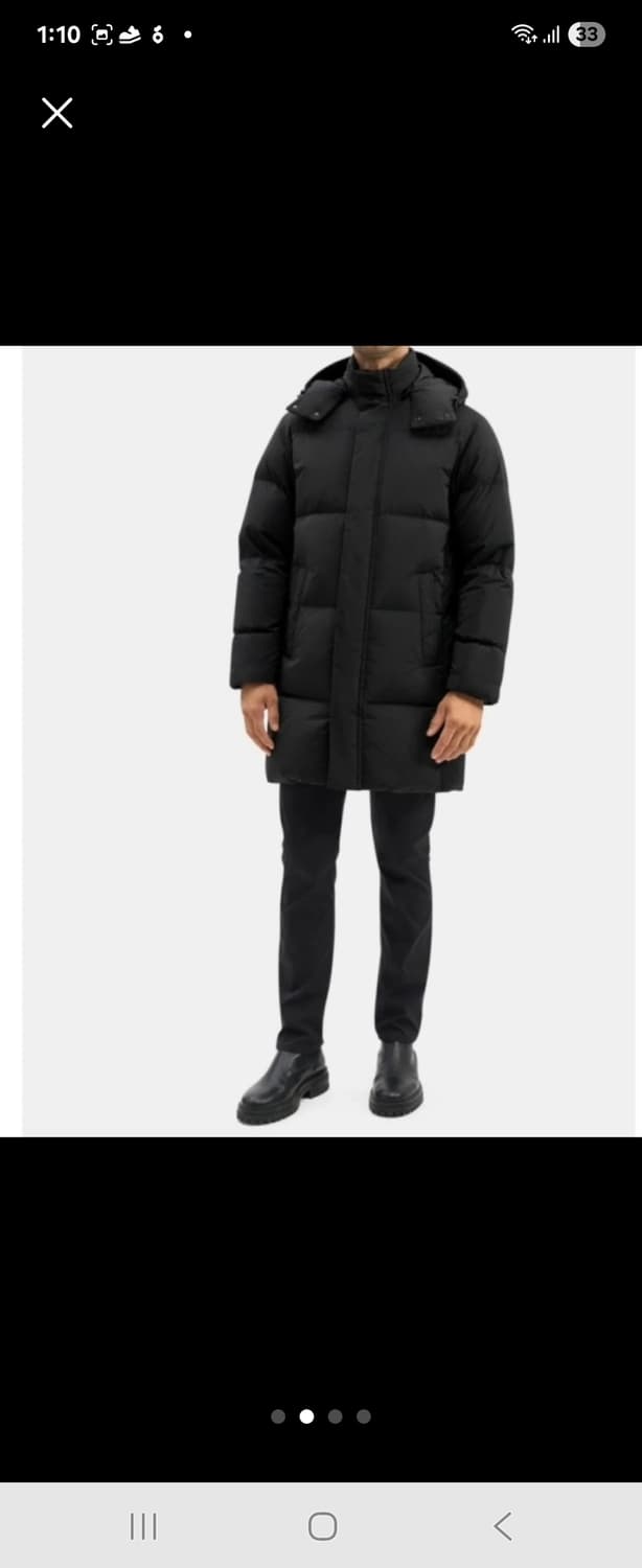 띠어리 롱패딩 블랙 xs(95-슬림100) 상품이미지1