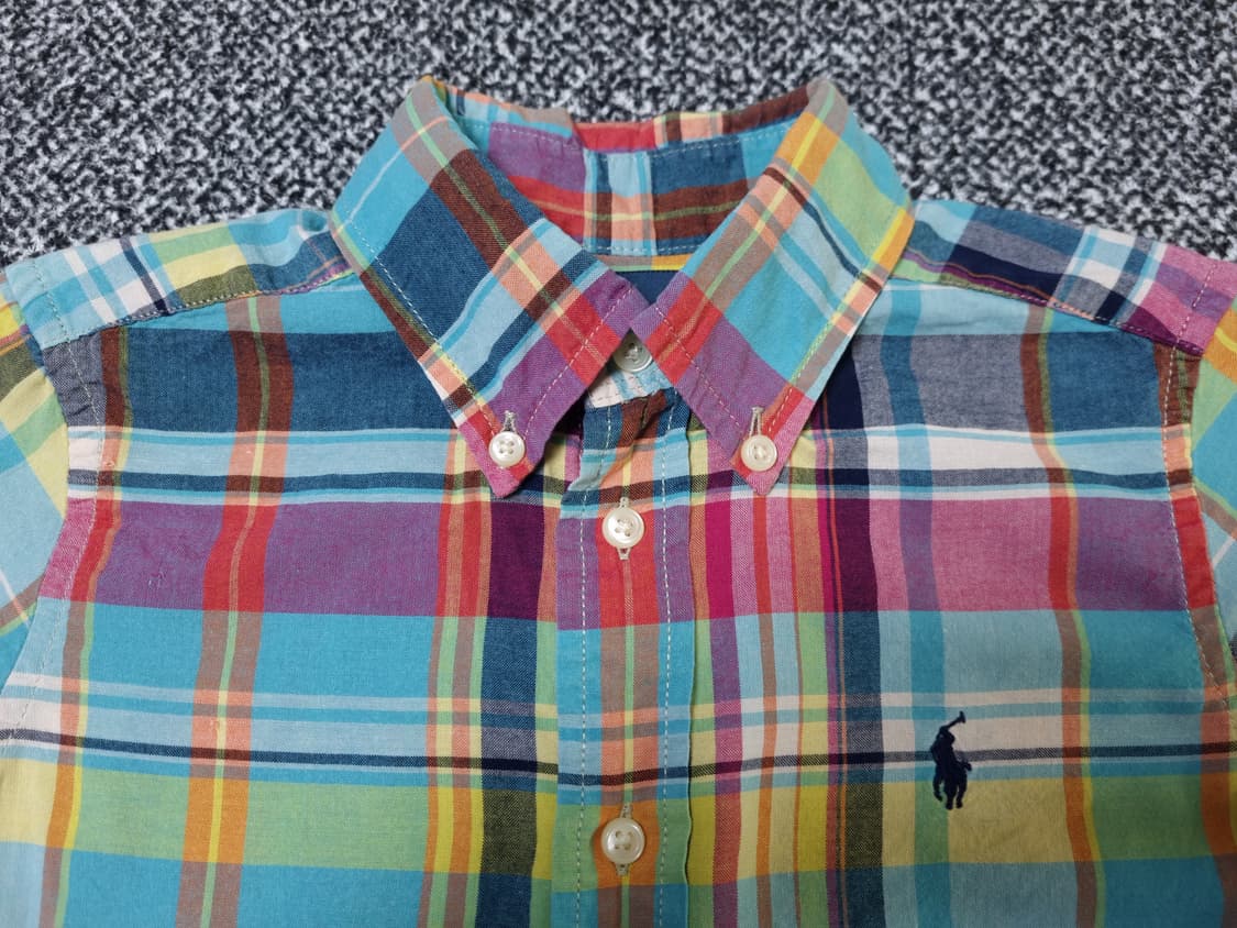 [무료배송][110]폴로 키즈 체크 반팔 셔츠 남방 상품이미지5