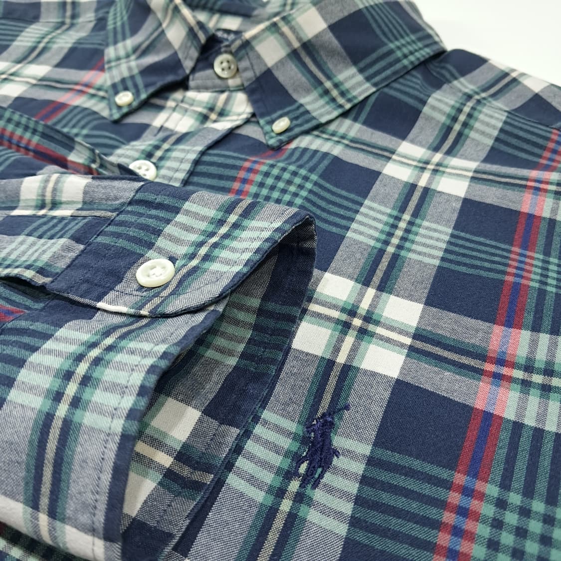 CL687 2XL 폴로 90s 클래식 타탄체크 버튼다운 셔츠 남방 상품이미지4