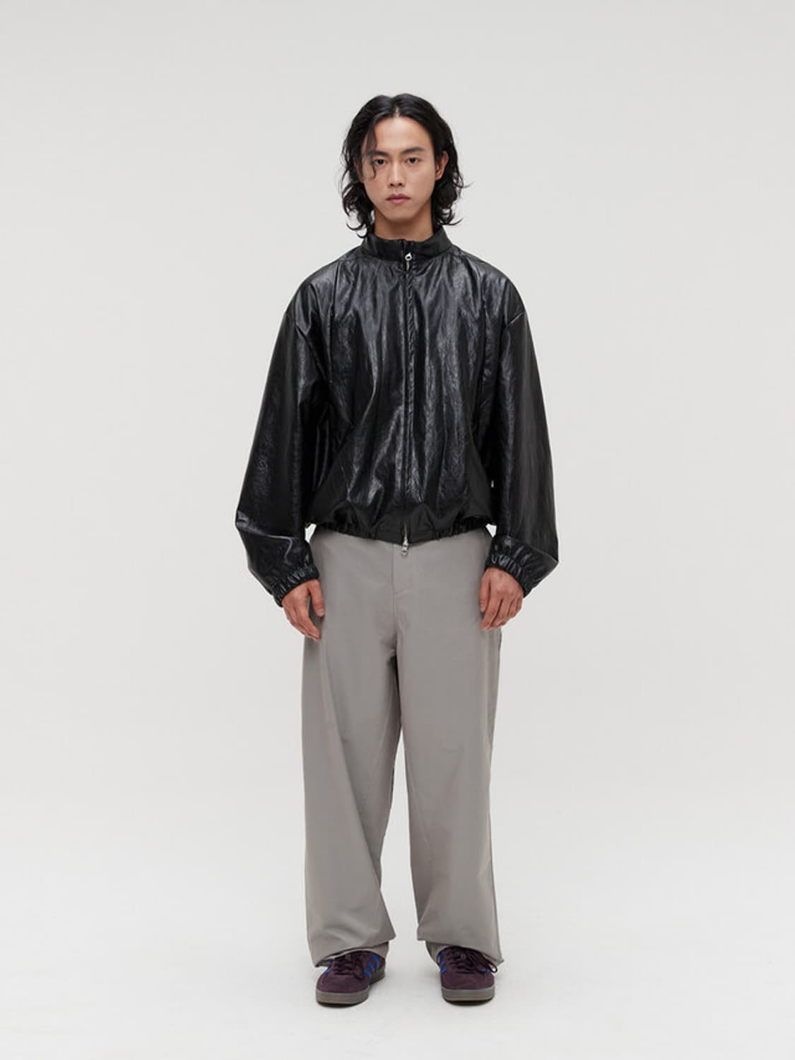 르마드 투톤 로우컷 밴딩 숏 자켓 - 블랙 상품이미지3