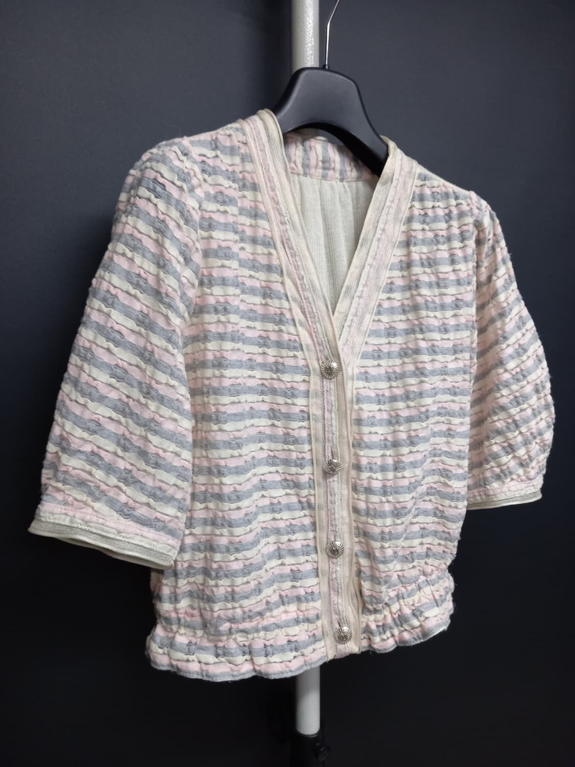 마인 MINE 춘하 레이온 숏 가디건 44.55 상품이미지4