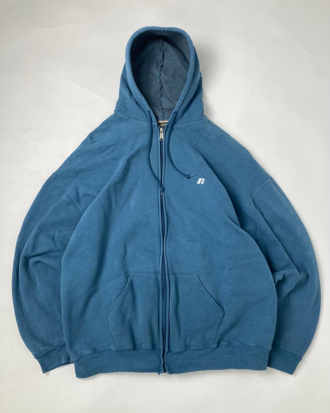 00s Russell Zip Up Hoodie (steel blue) 상품이미지1