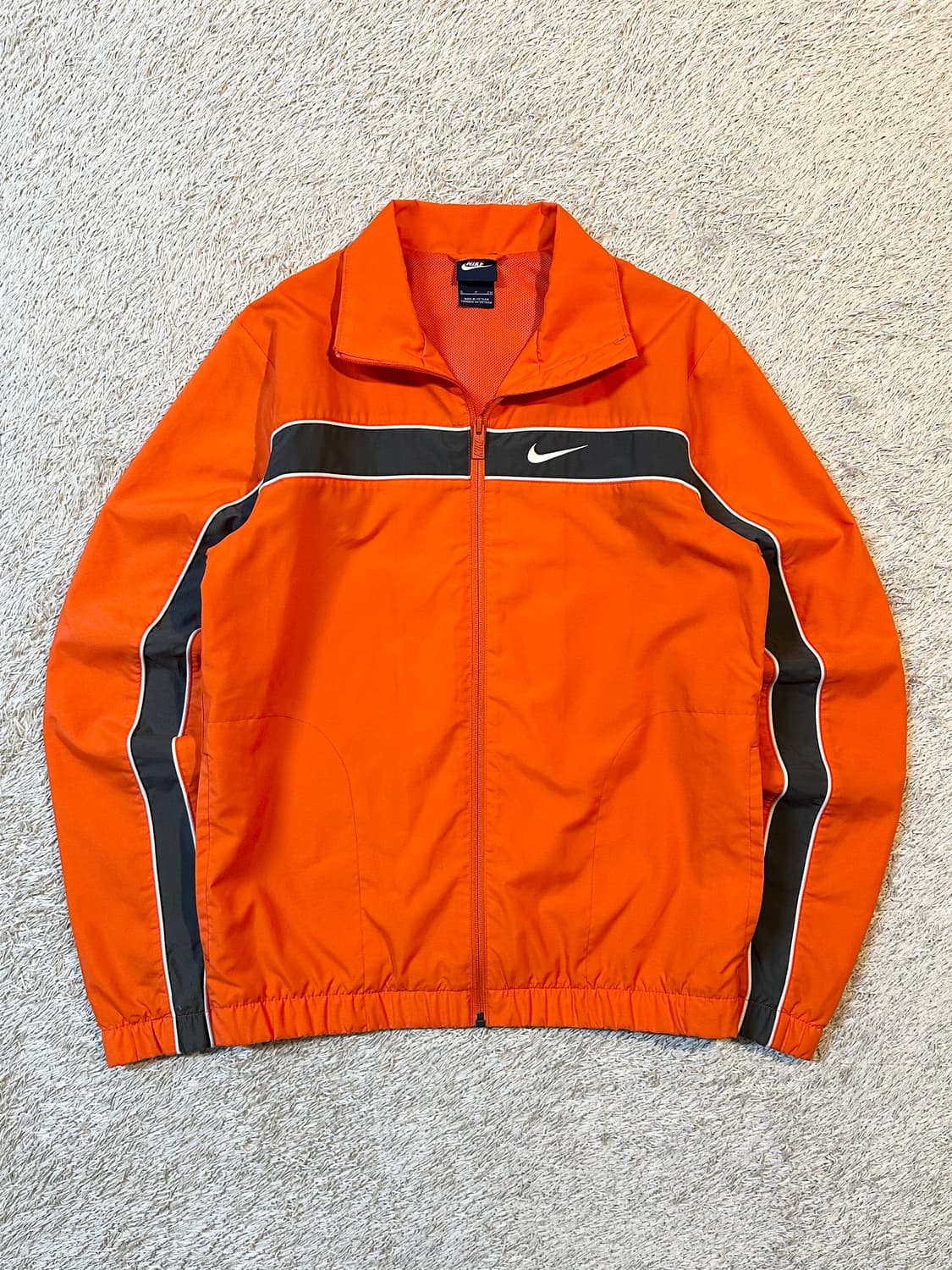 나이키 올드스쿨 스우시 사이드라인 배색 바람막이 자켓 오렌지 상품이미지1