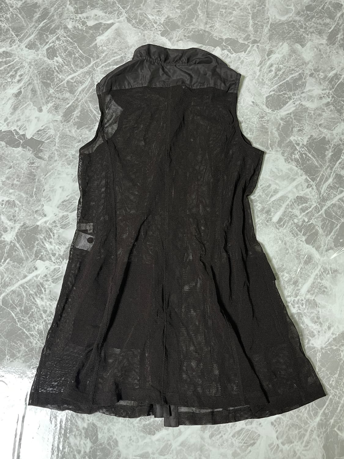 mesh higgneck sleeveless long shirts 상품이미지5