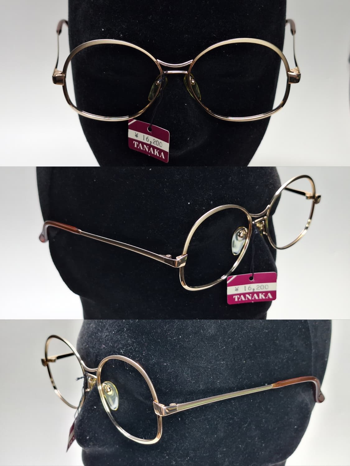 80s 일본제 빈티지 데드스톡/샤르망 210 안경테 52mm 보스턴 골드 상품이미지8