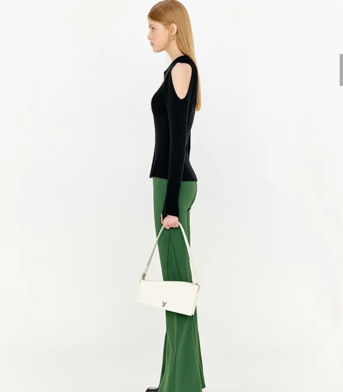 정가 189,000원) 유즈 YUSE 웨이브 숄더백 아이보리 상품이미지4