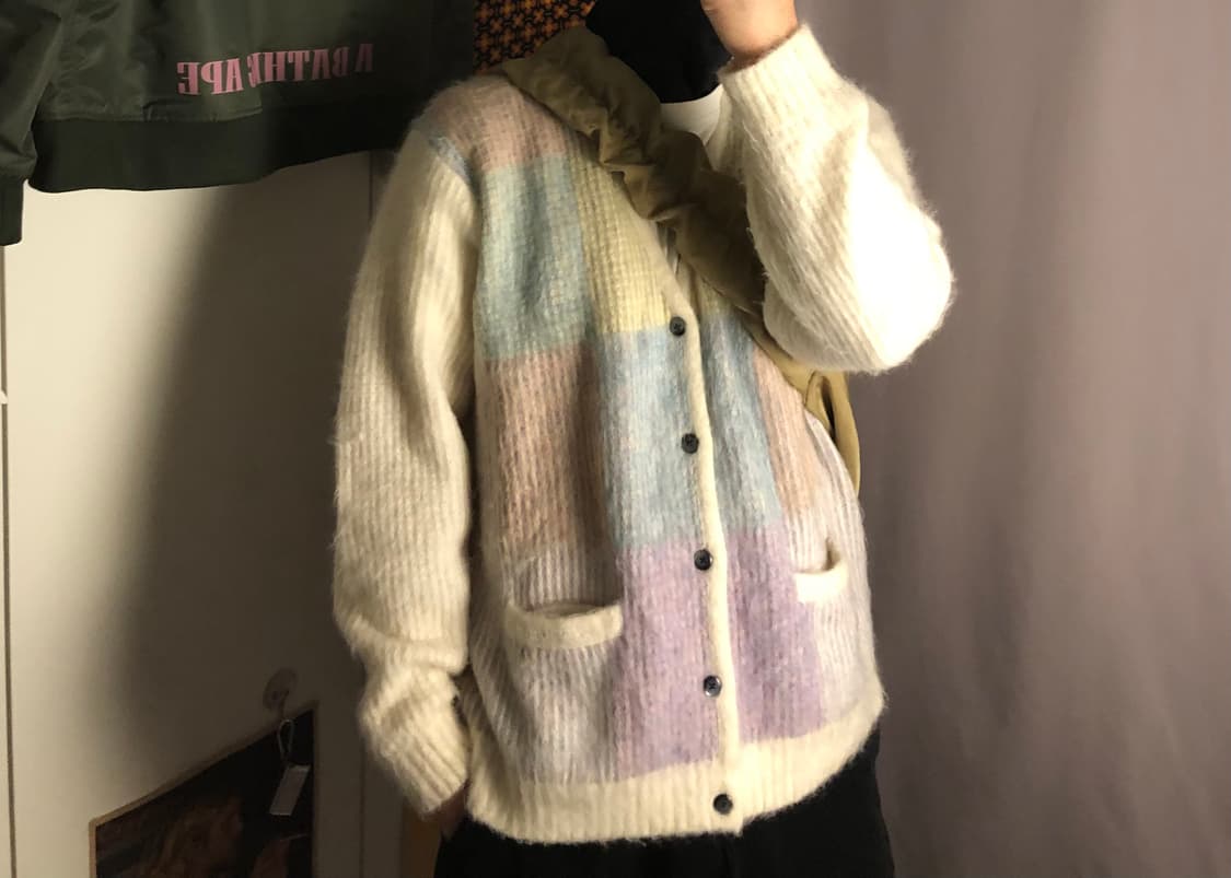 슈프림 브러쉬드 그리드 가디건 상품이미지1