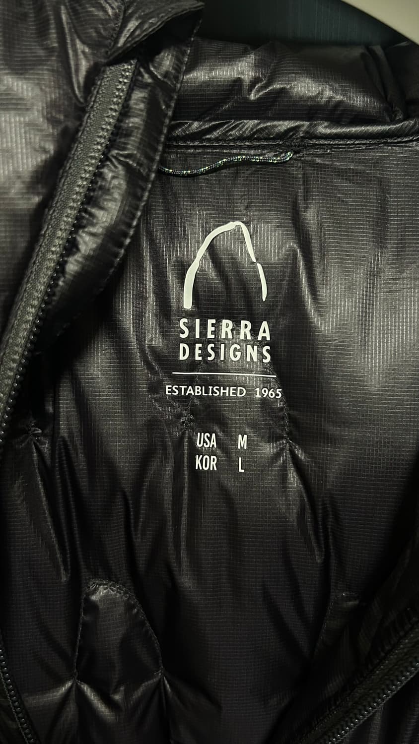 (L)시에라 디자인 하프돔 경량패딩 블랙 상품이미지4